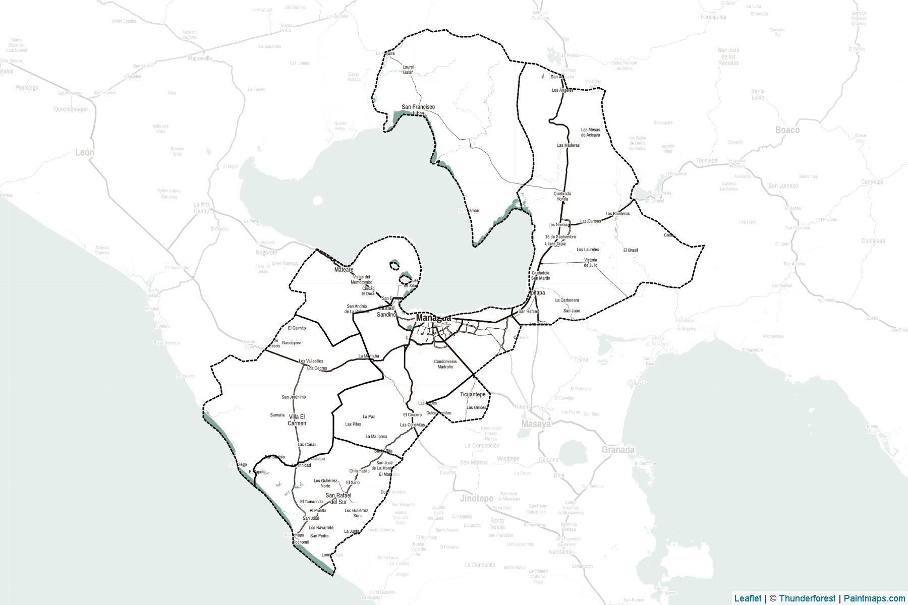 Muestras de recorte de mapas Managua (Nicaragua)-2