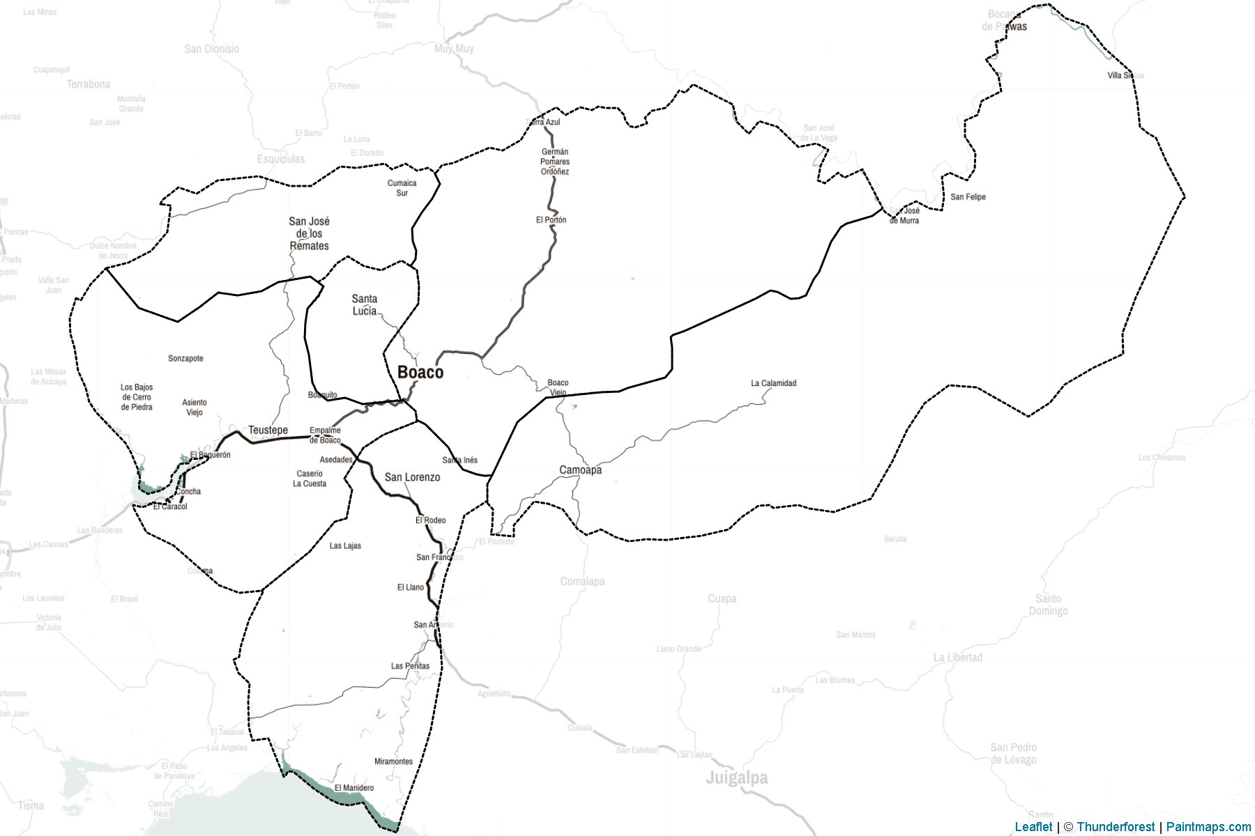 Muestras de recorte de mapas Boaco (Nicaragua)-2