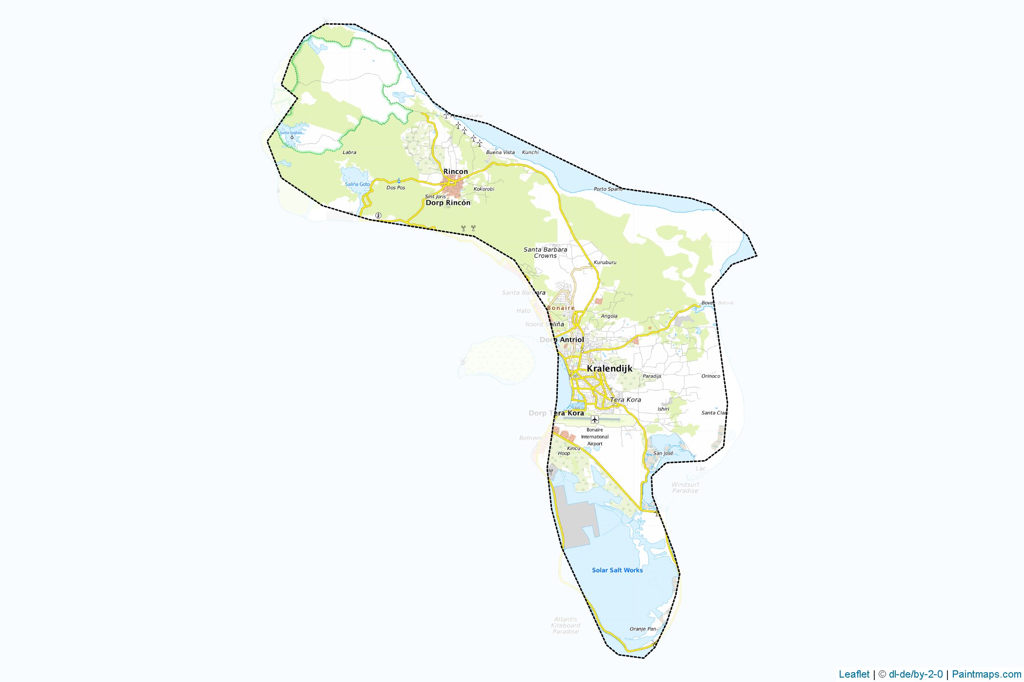 Muestras de recorte de mapas Bonaire (Países Bajos)-1