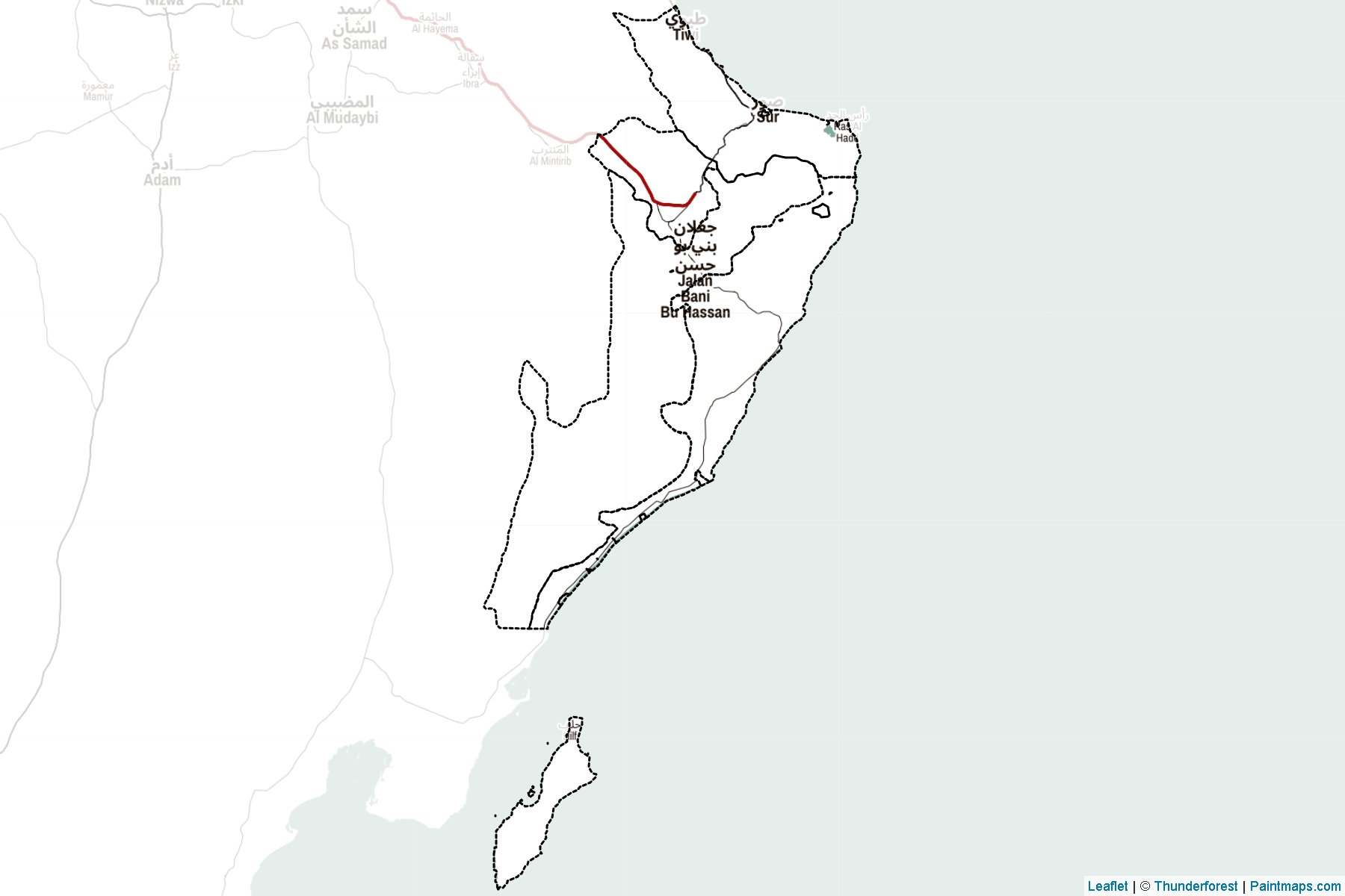 Muestras de recorte de mapas Ash Sharqiyah South (Omán)-2