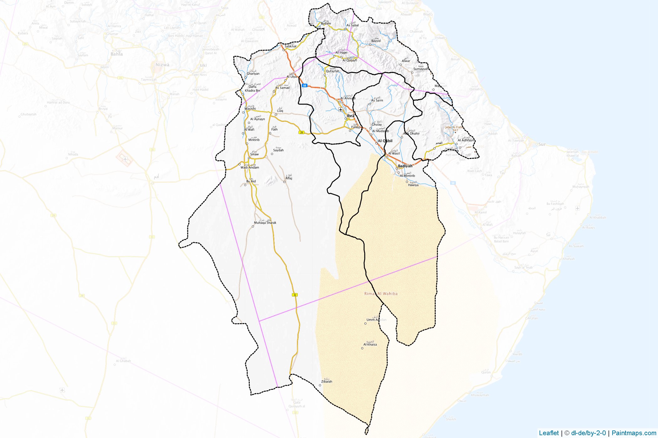 Ash Sharqiyah (Oman) Map Cropping Samples-1