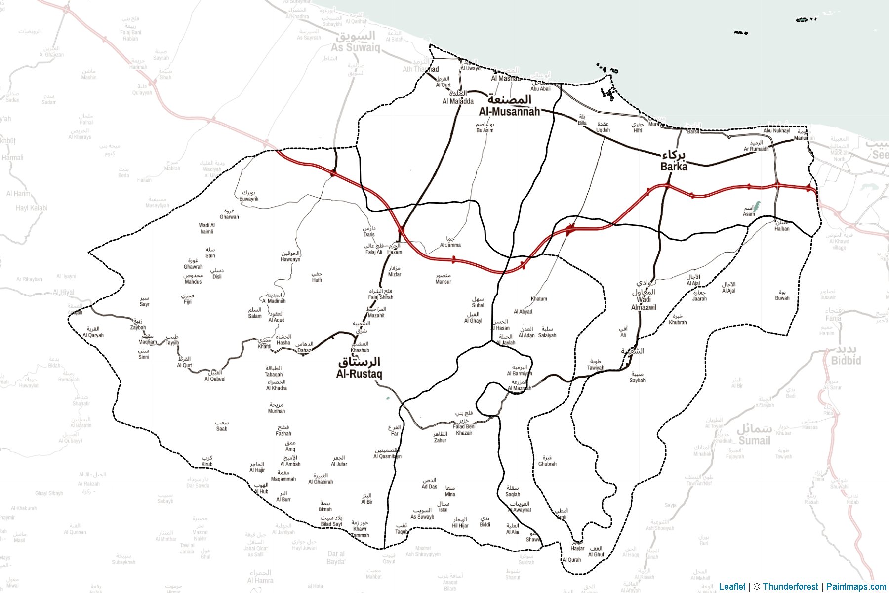 Al Batinah (Oman) Map Cropping Samples-2