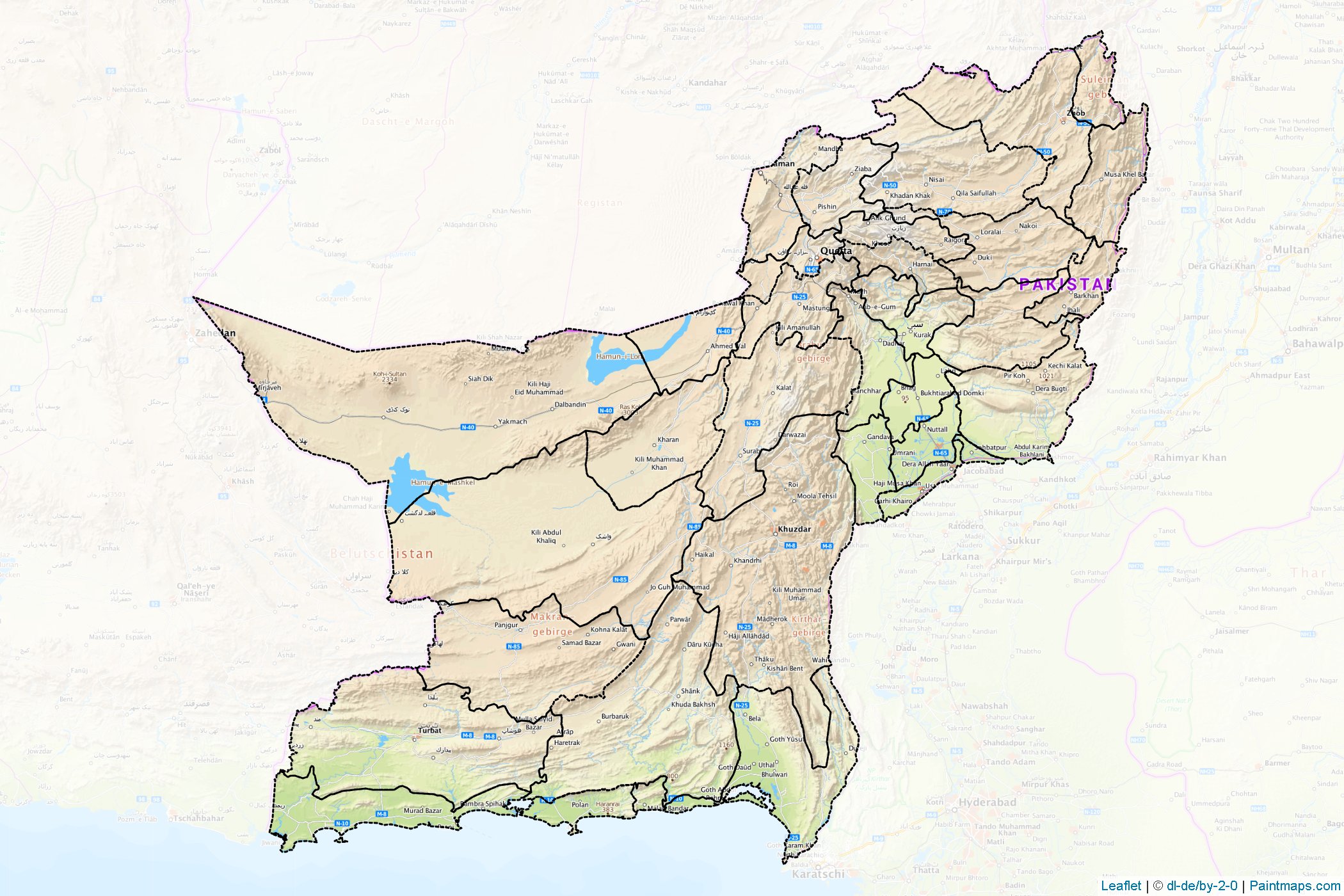 Balochistan (Pakistan) Map Cropping Samples-1