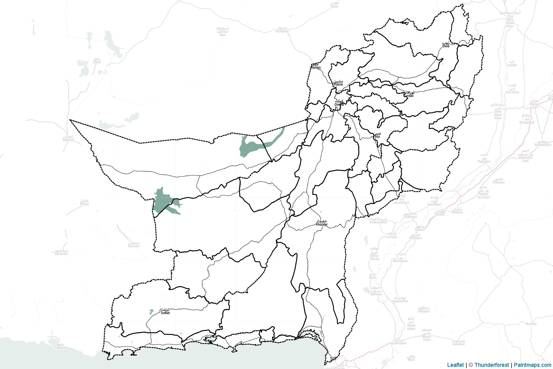 Balochistan (Pakistan) Map Cropping Samples-2