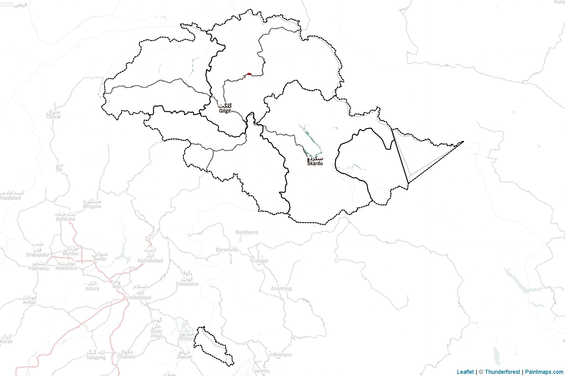 Gilgit Baltistan (Pakistan) Map Cropping Samples-2