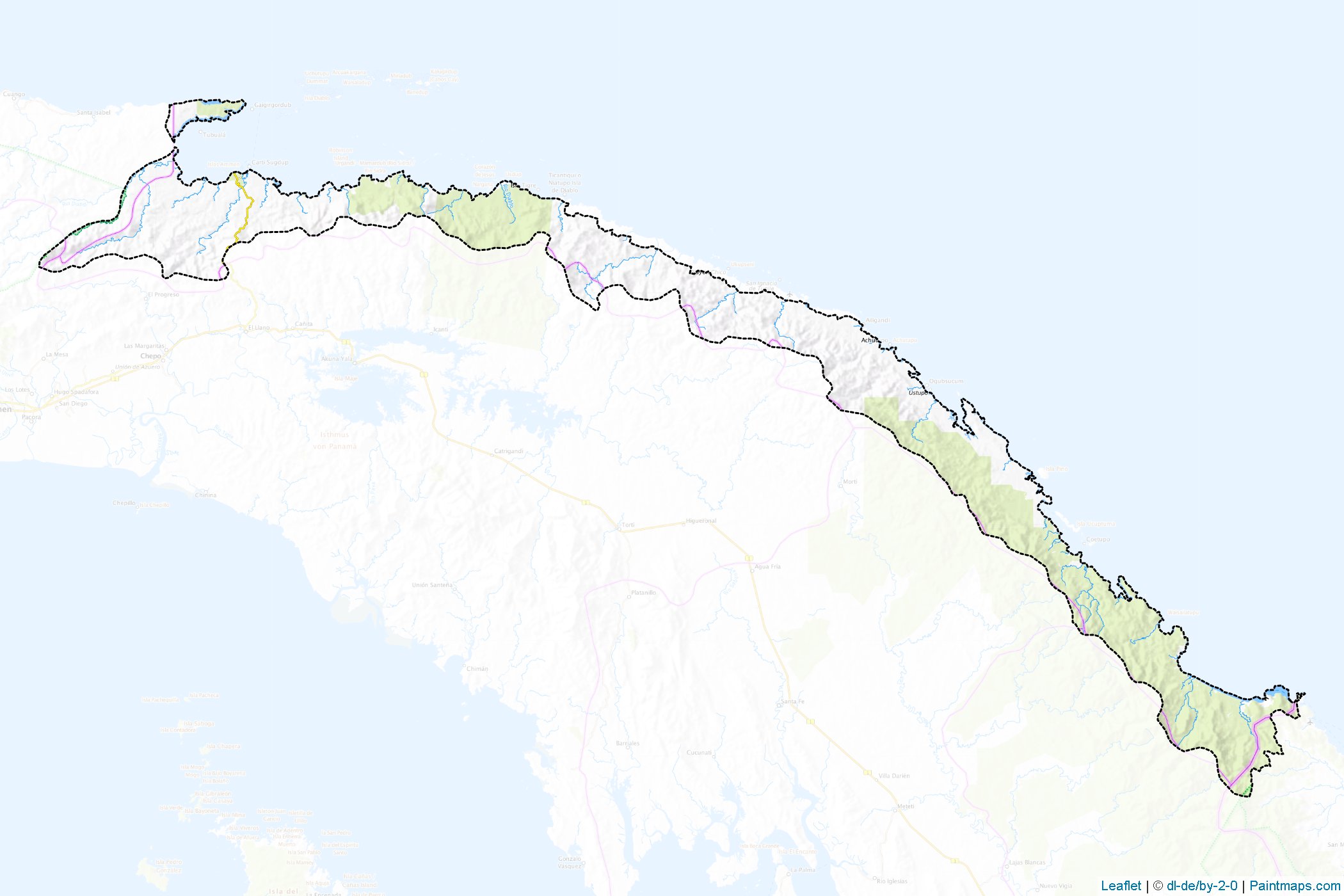 Kuna Yala (Panama) Map Cropping Samples-1