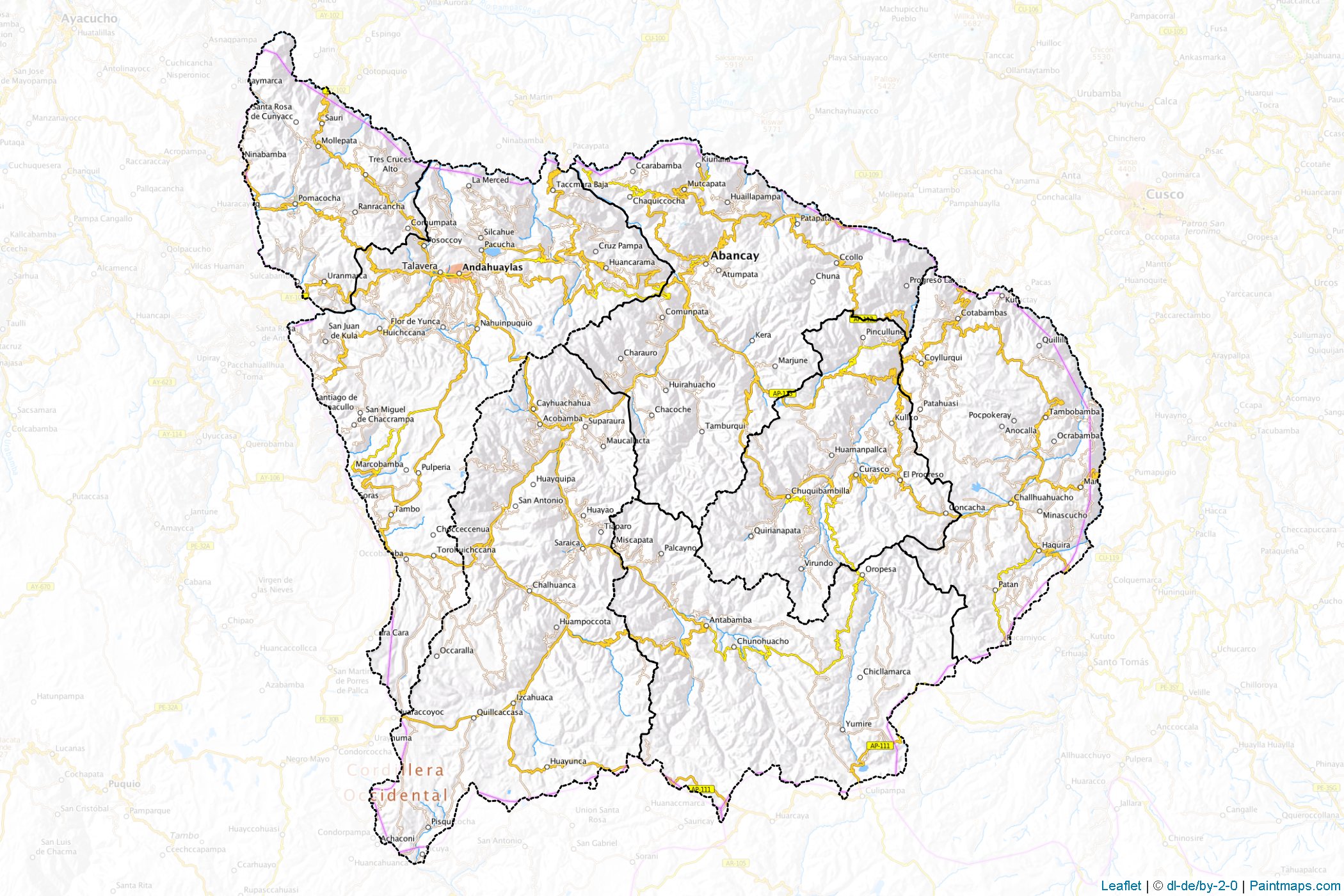 Apurimac (Peru) Map Cropping Samples-1