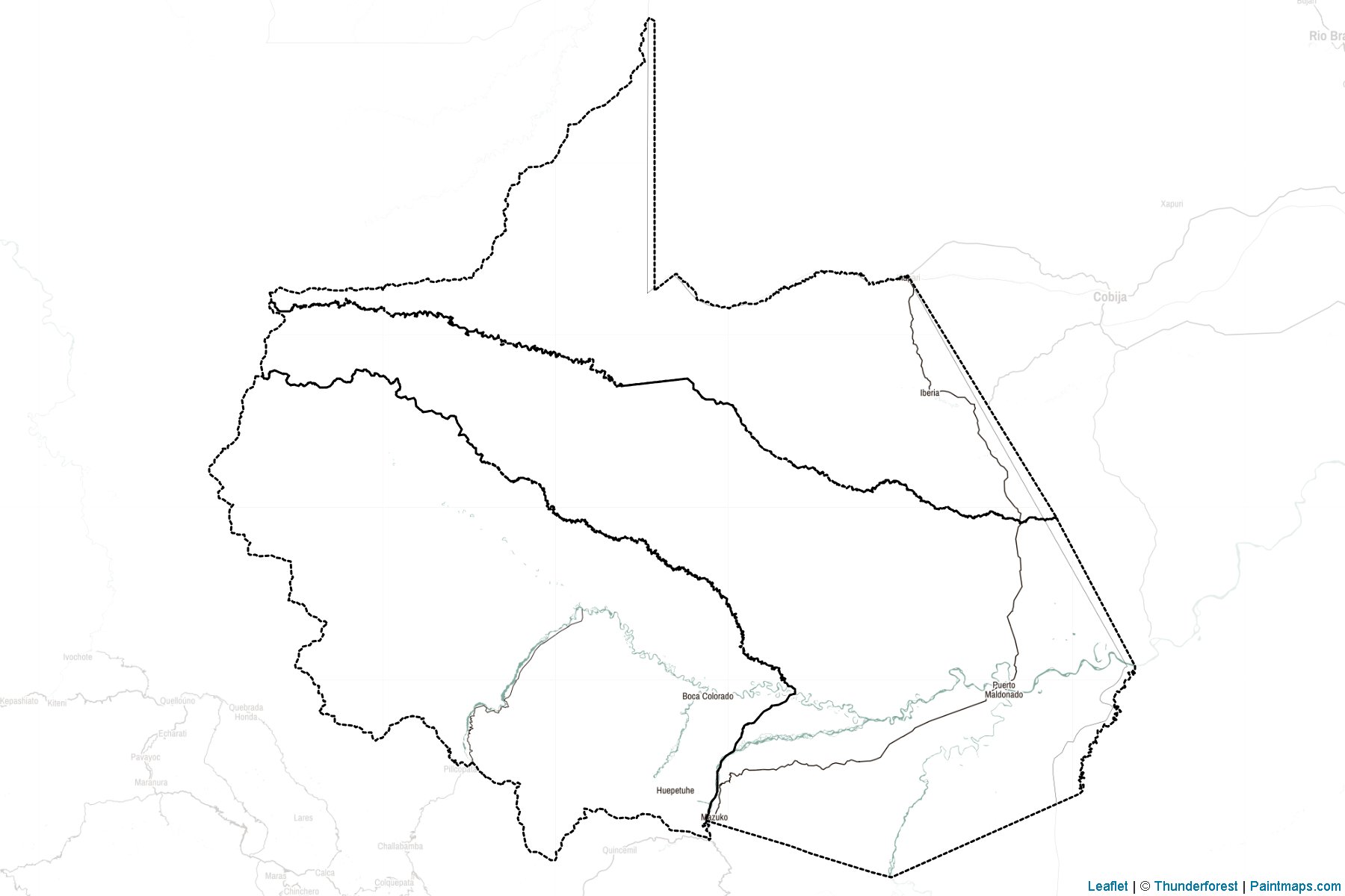 Muestras de recorte de mapas Madre de Dios (Perú)-2