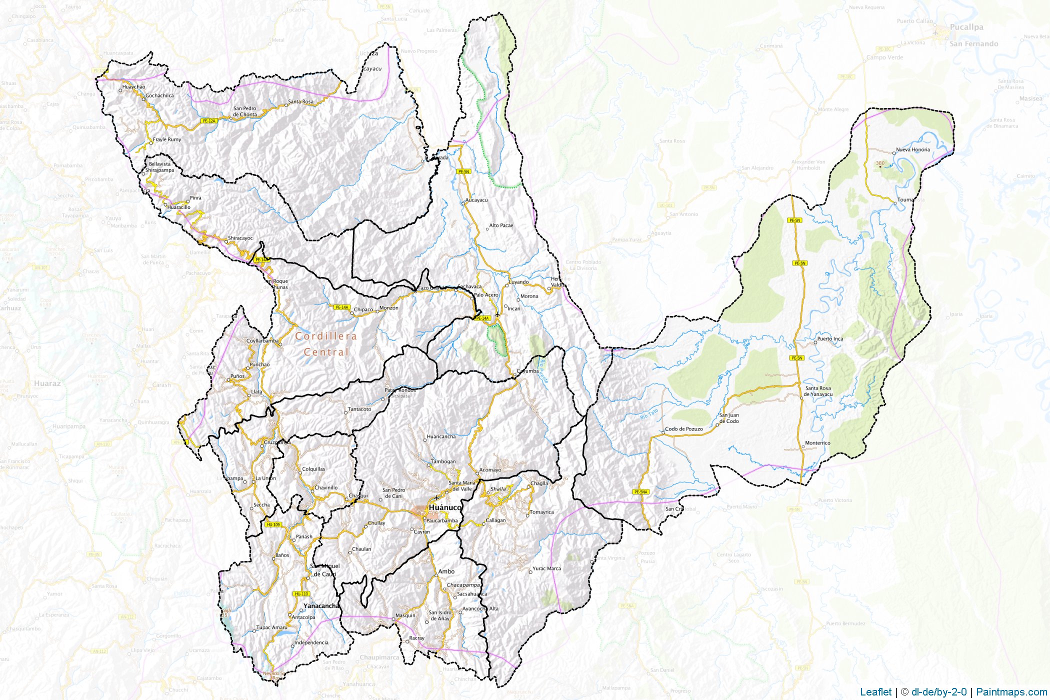 Huanuco (Peru) Map Cropping Samples-1