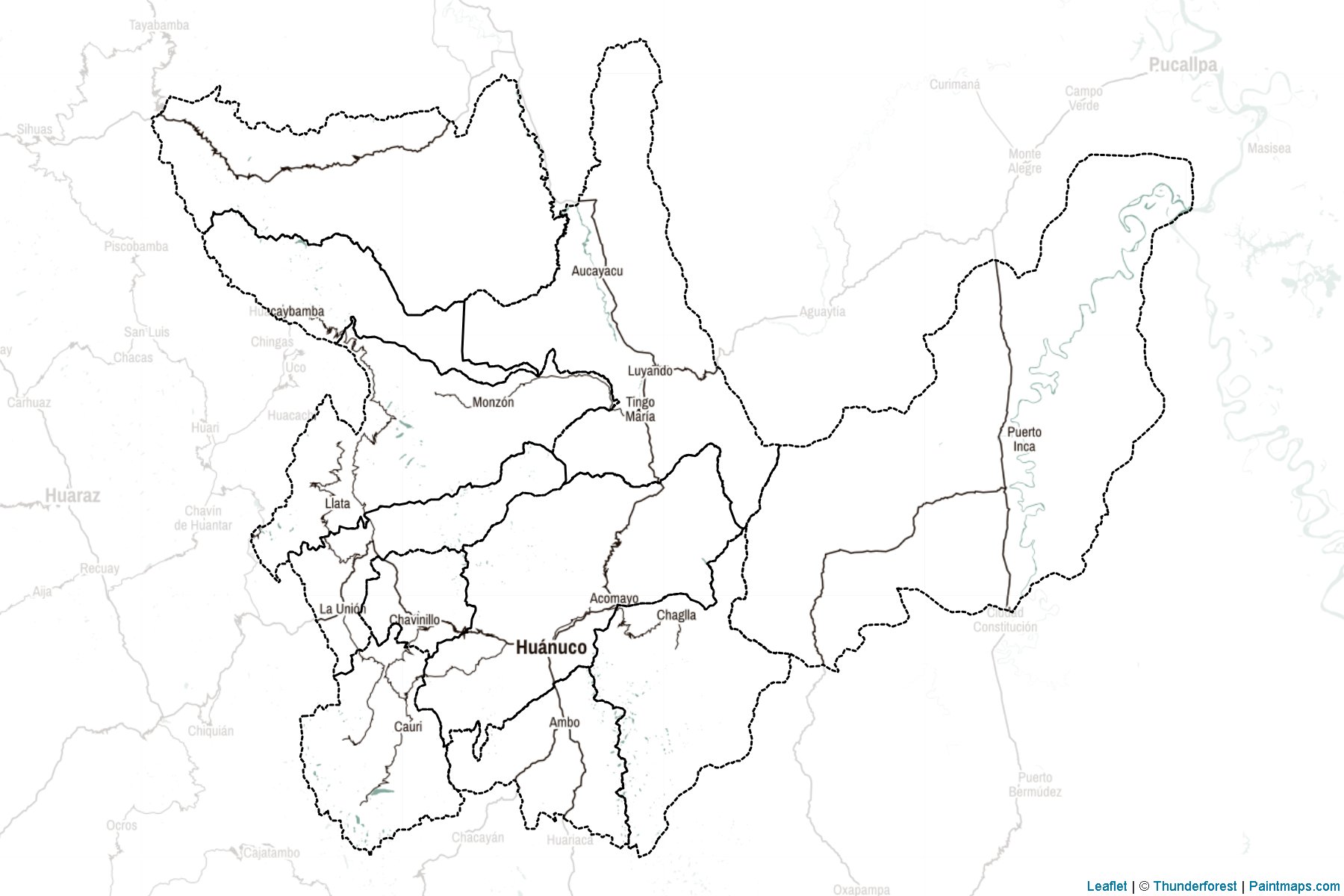 Huanuco (Peru) Map Cropping Samples-2