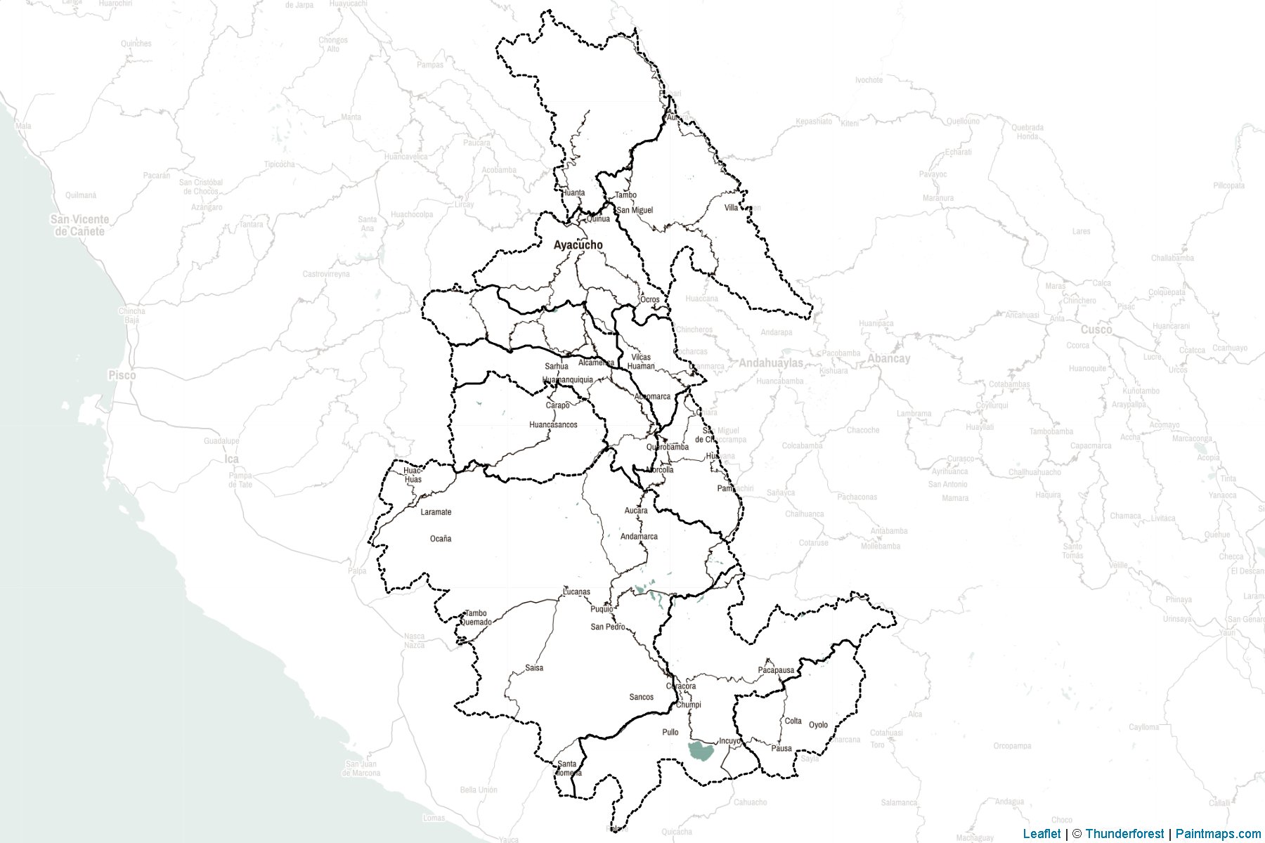 Muestras de recorte de mapas Ayacucho (Perú)-2