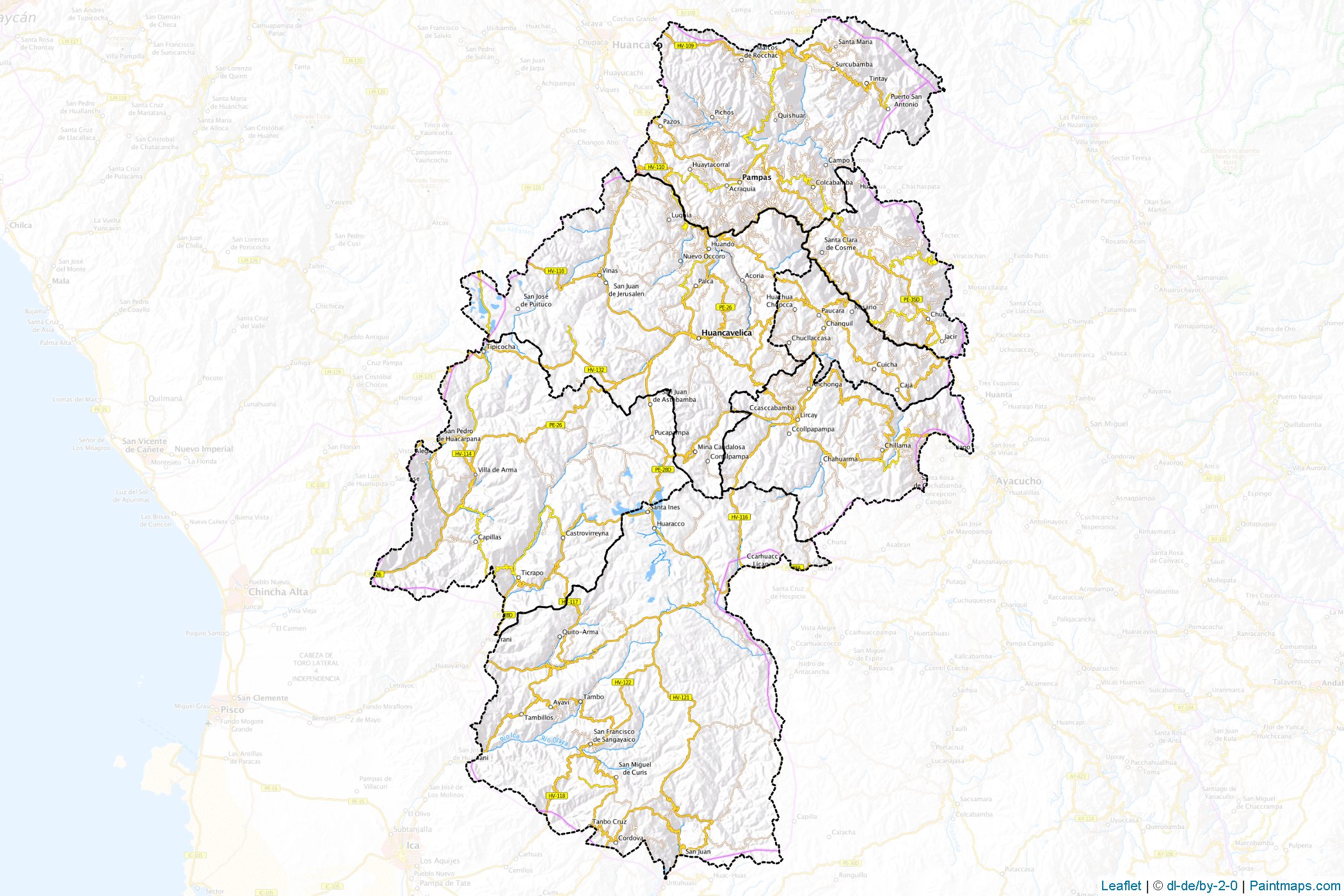 Huancavelica (Peru) Map Cropping Samples-1