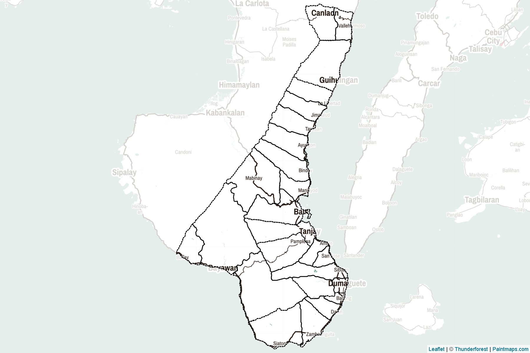 Negros Oriental (Philippines) Map Cropping Samples-2