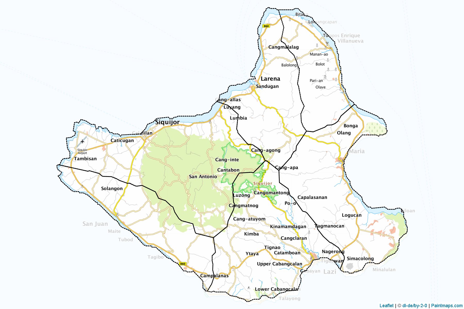 Siquijor (Philippines) Map Cropping Samples-1