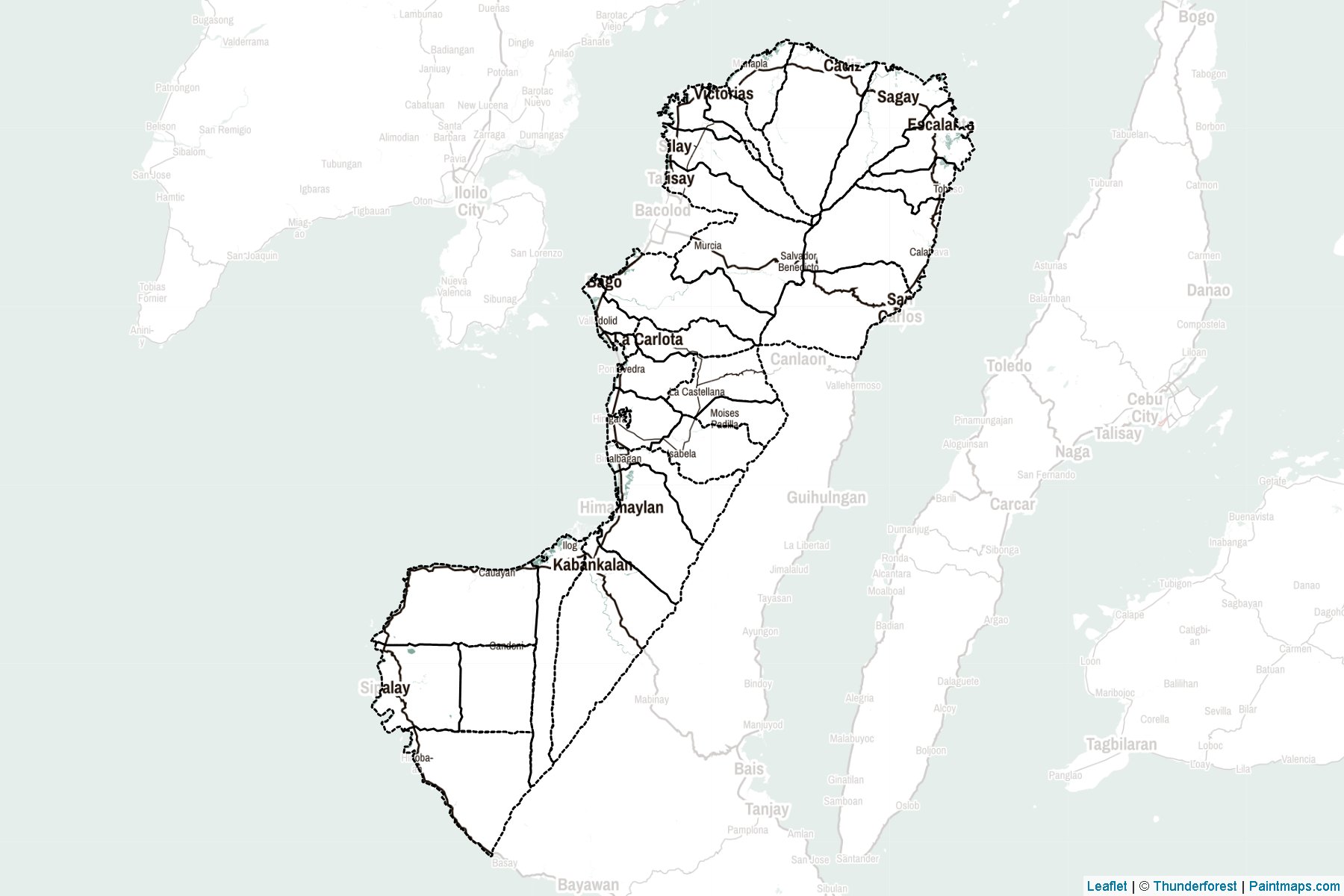 Negros Occidental (Philippines) Map Cropping Samples-2