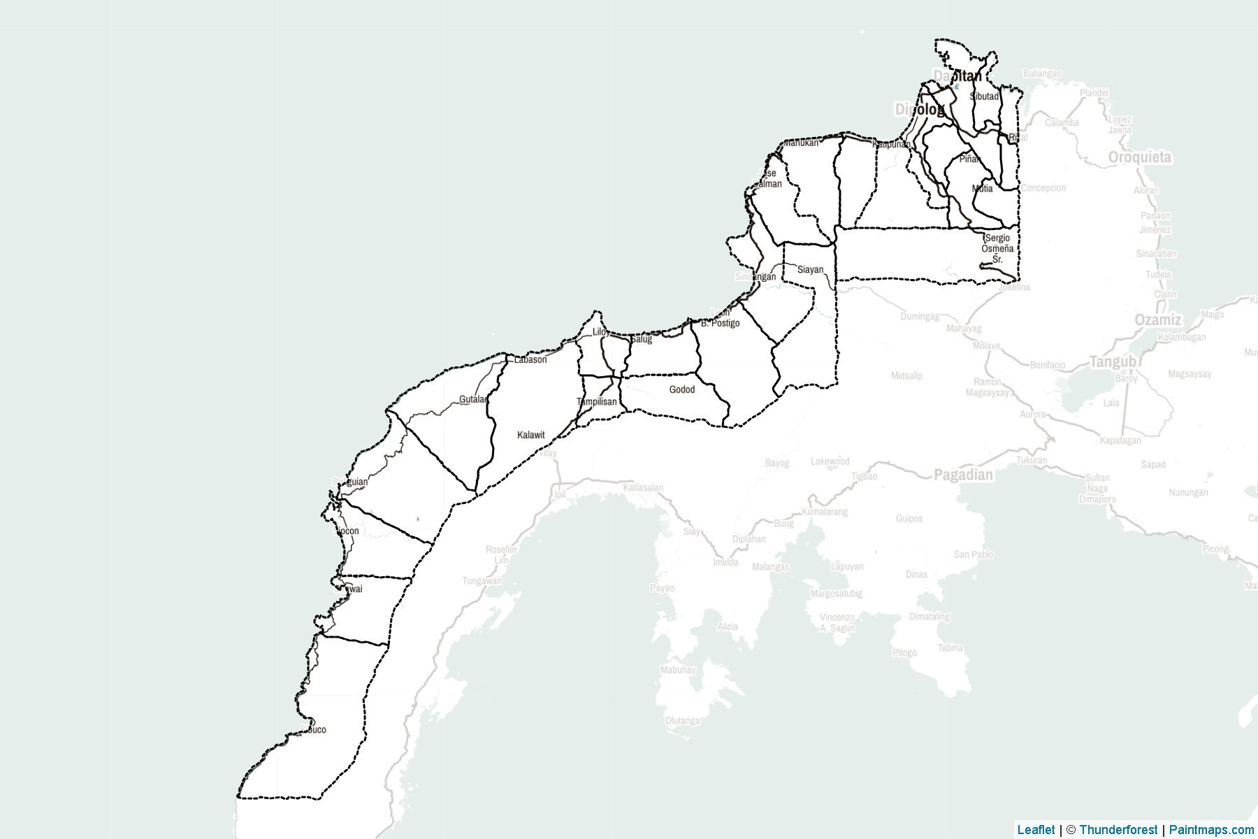 Zamboanga del Norte (Philippines) Map Cropping Samples-2