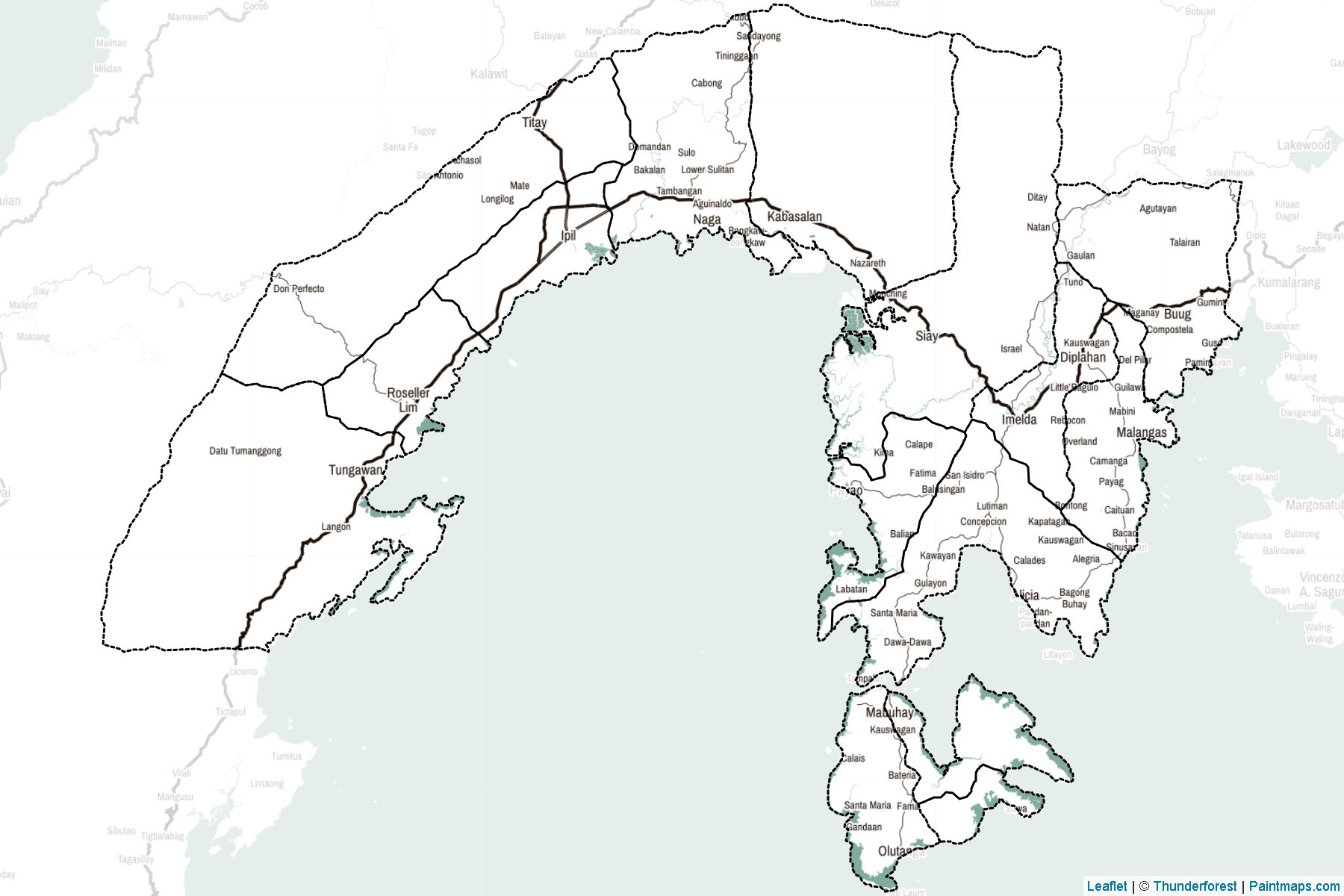 Zamboanga Sibugay (Philippines) Map Cropping Samples-2