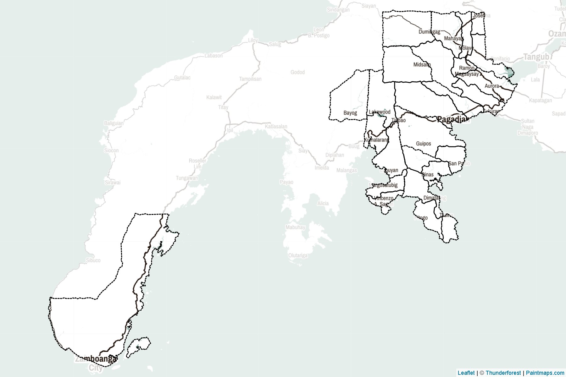 Zamboanga del Sur (Philippines) Map Cropping Samples-2