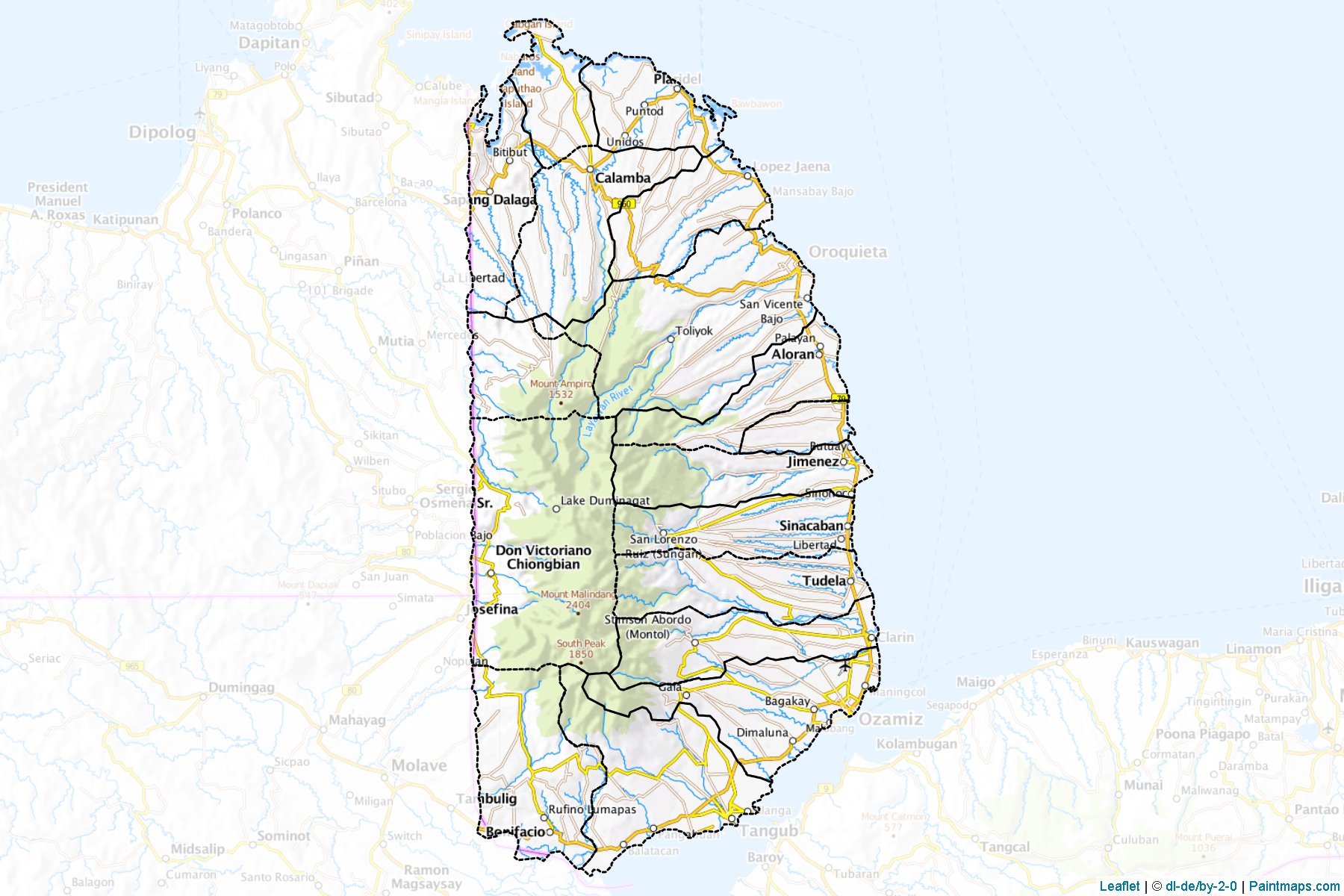 Misamis Occidental (Filipinler) Haritası Örnekleri-1