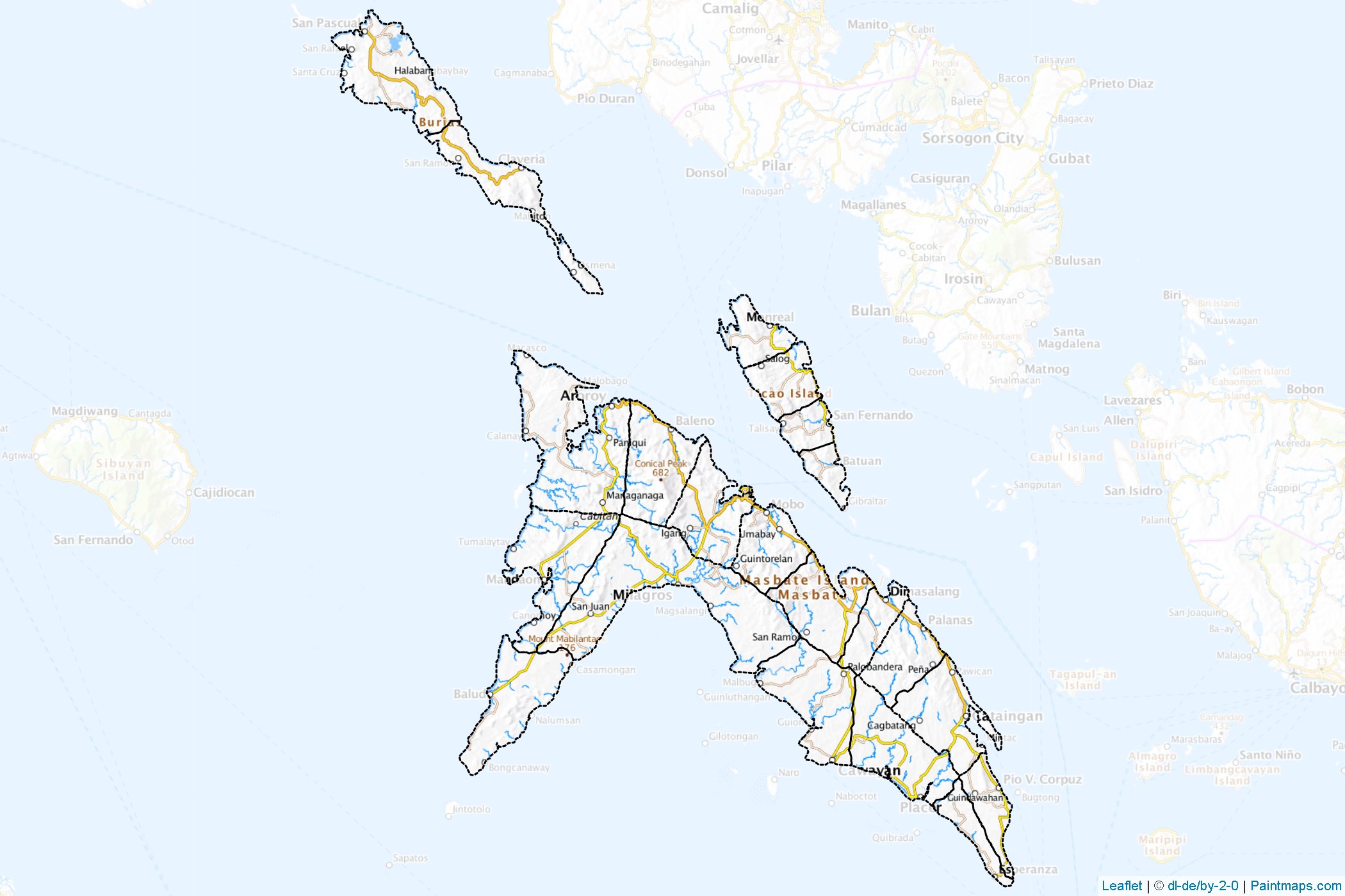 Masbate (Philippines) Map Cropping Samples-1