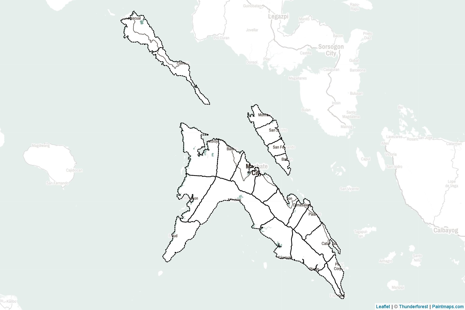 Masbate (Philippines) Map Cropping Samples-2