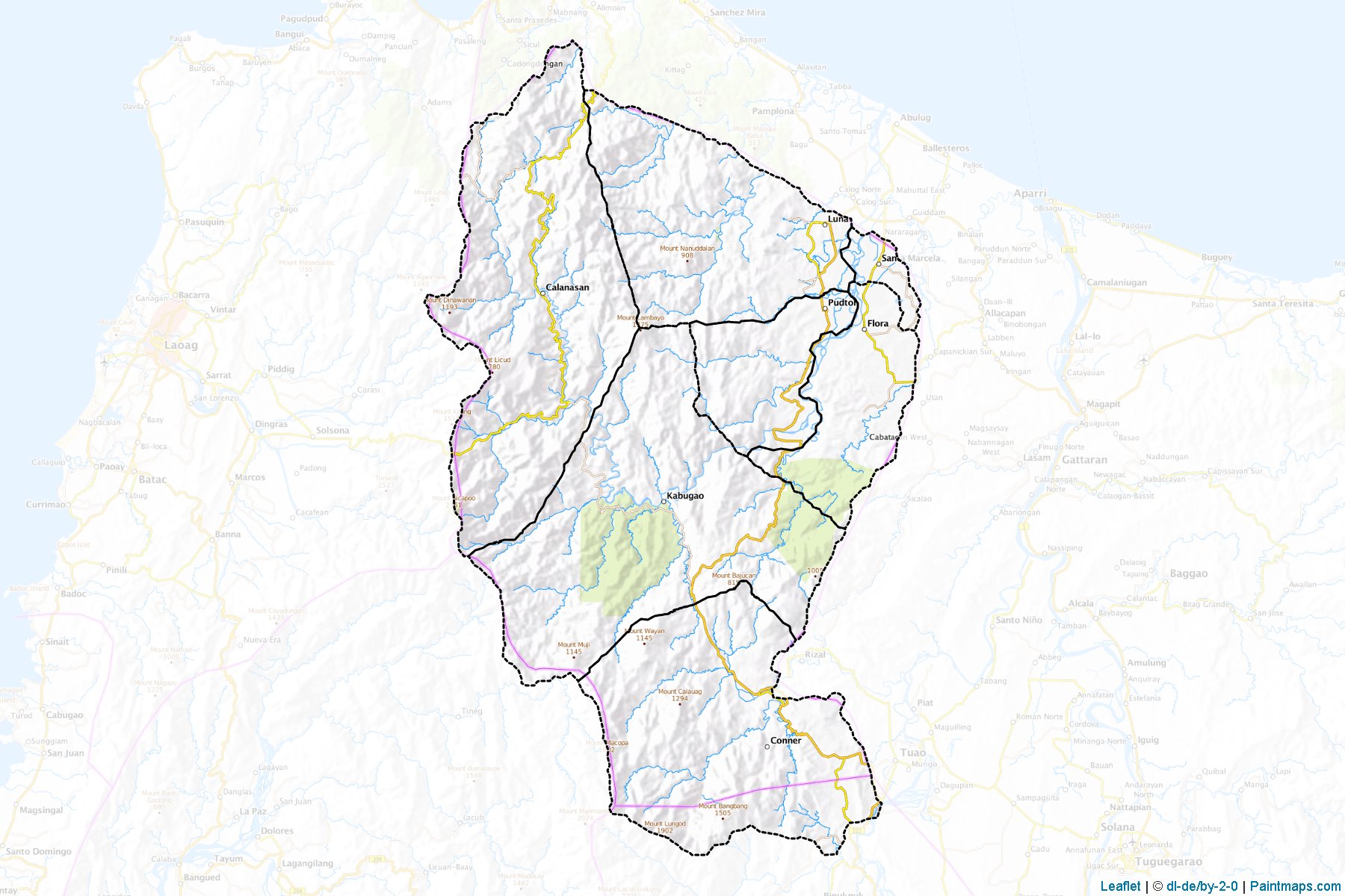 Muestras de recorte de mapas Apayao (Filipinas)-1