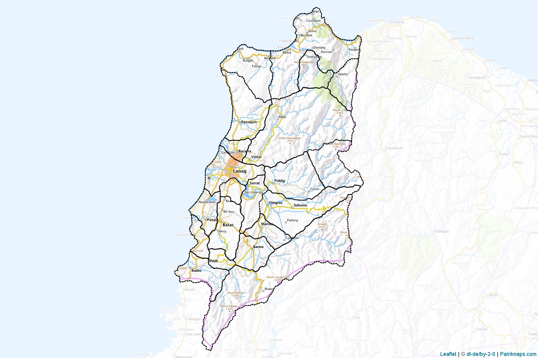 Ilocos Norte (Philippines) Map Cropping Samples-1