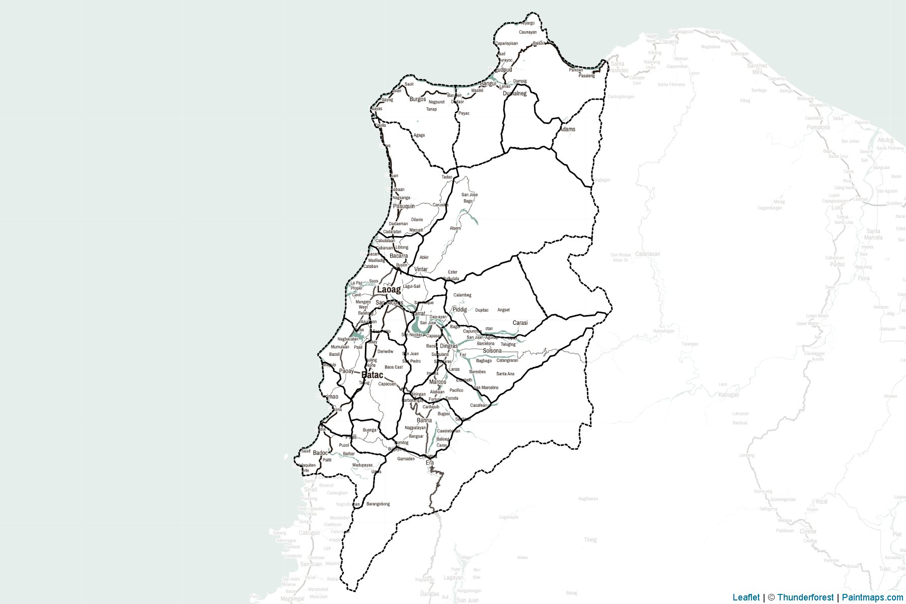 Ilocos Norte (Philippines) Map Cropping Samples-2