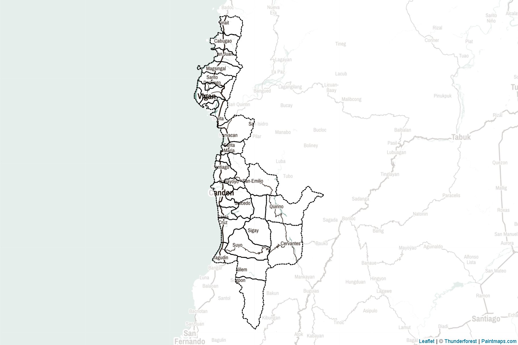 Ilocos Sur (Philippines) Map Cropping Samples-2