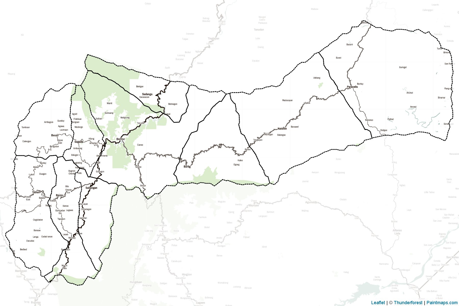 Mountain Province (Philippines) Map Cropping Samples-2