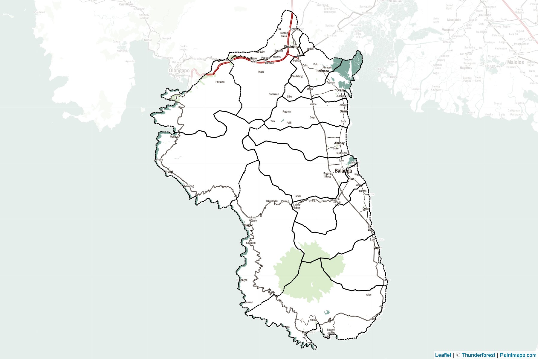 Bataan (Philippines) Map Cropping Samples-2