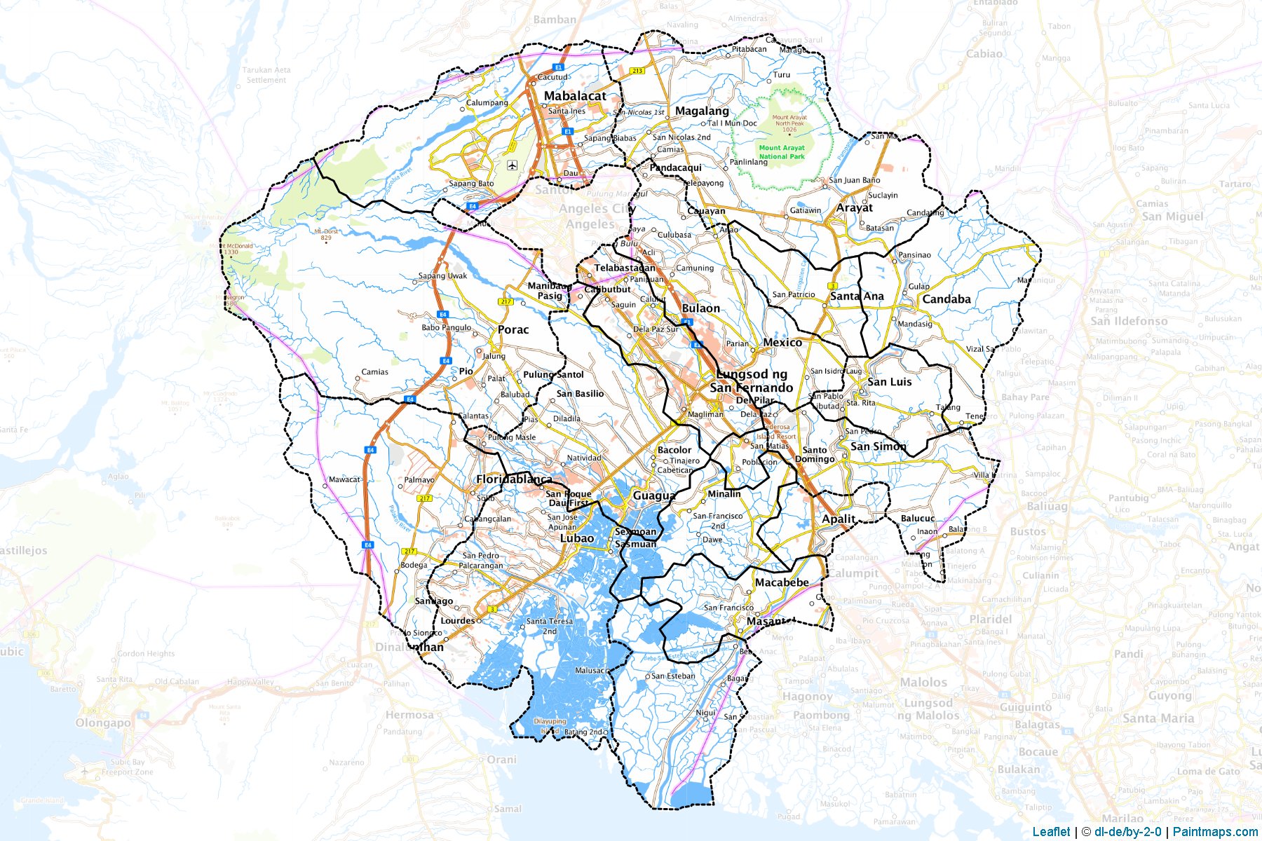 Pampanga (Philippines) Map Cropping Samples-1