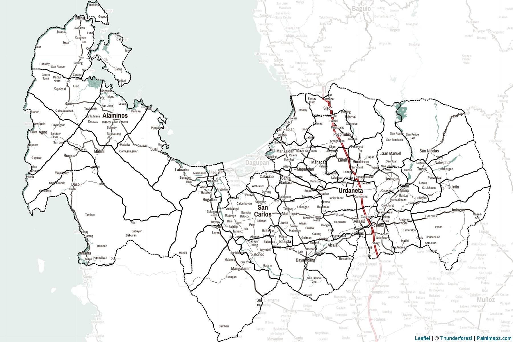 Pangasinan (Philippines) Map Cropping Samples-2