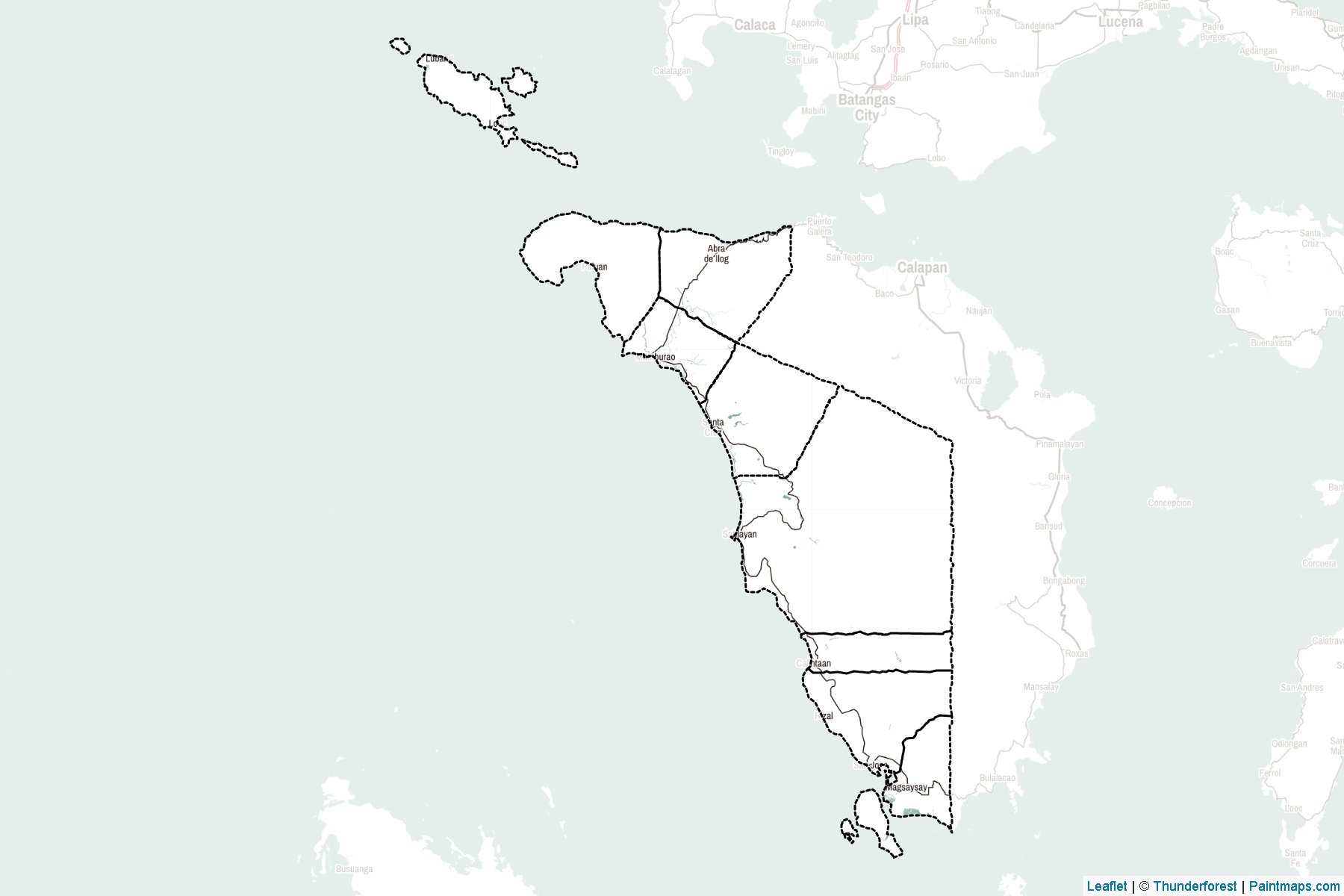 Mindoro Occidental (Philippines) Map Cropping Samples-2