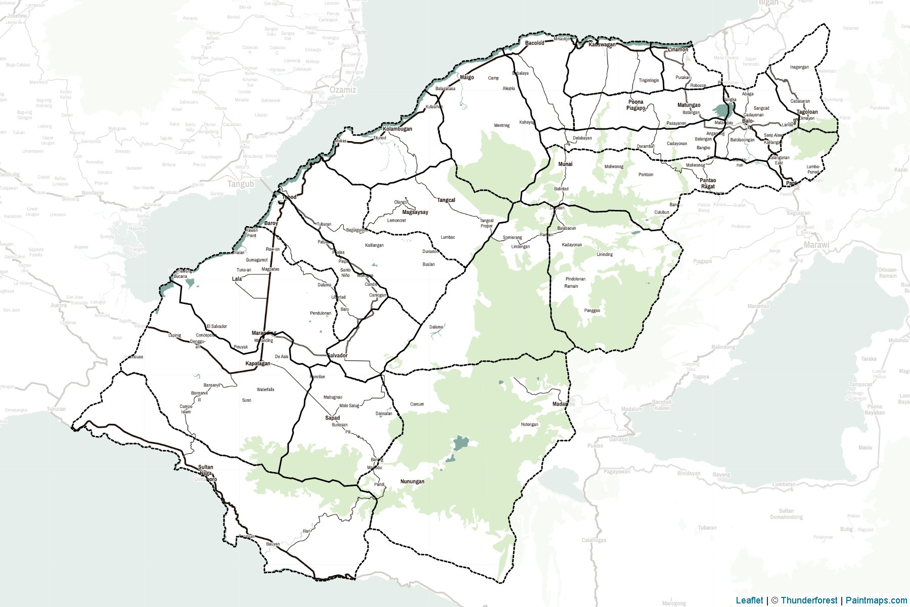 Lanao del Norte (Philippines) Map Cropping Samples-2