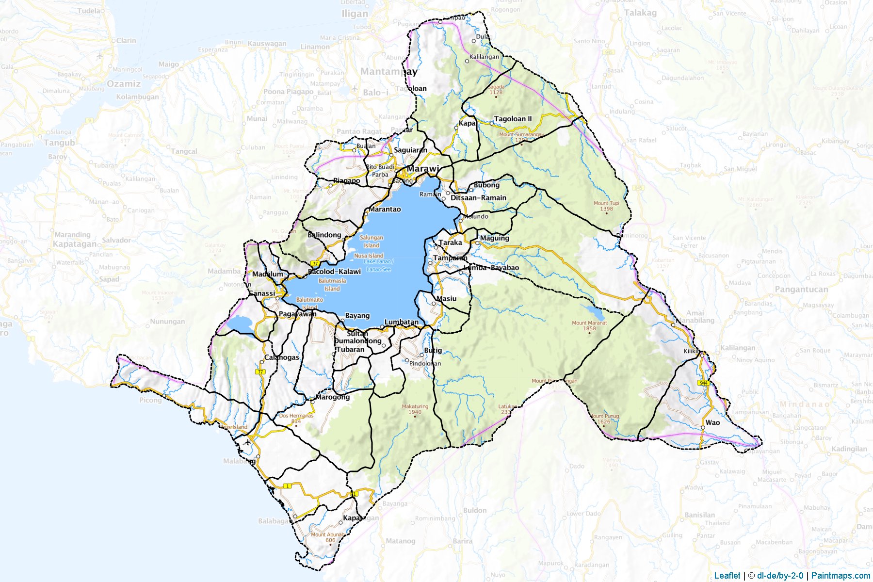 Lanao del Sur (Philippines) Map Cropping Samples-1