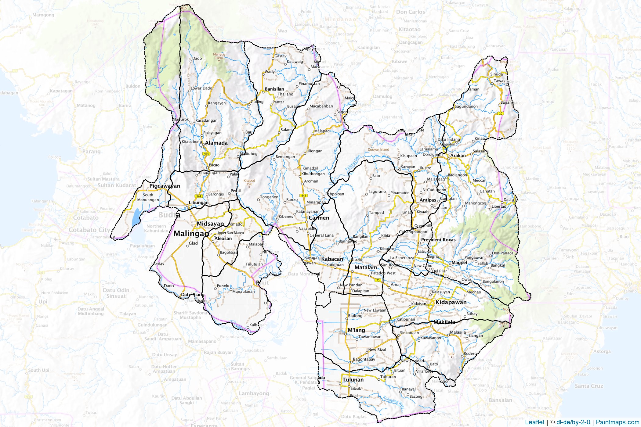 Cotabato (Filipinler) Haritası Örnekleri-1