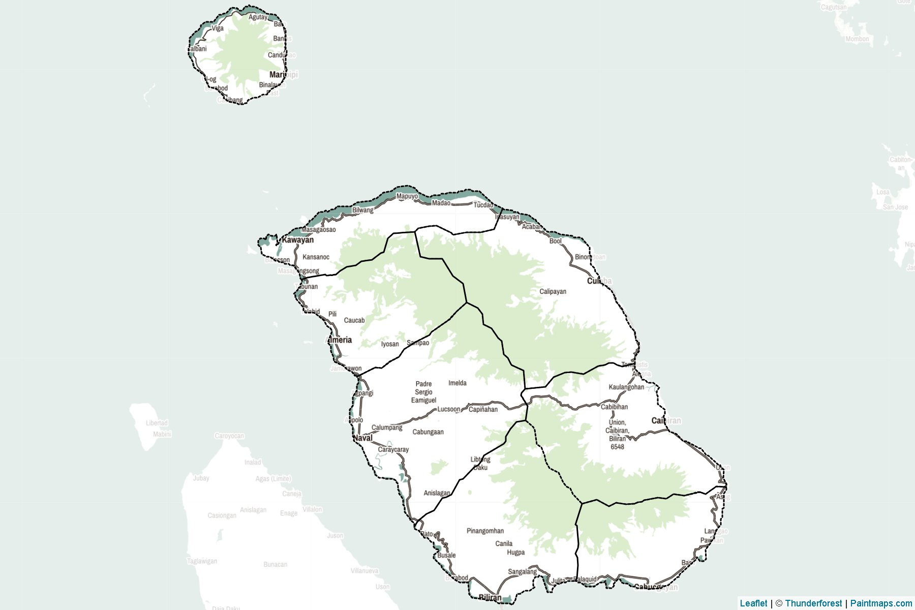 Biliran (Philippines) Map Cropping Samples-2