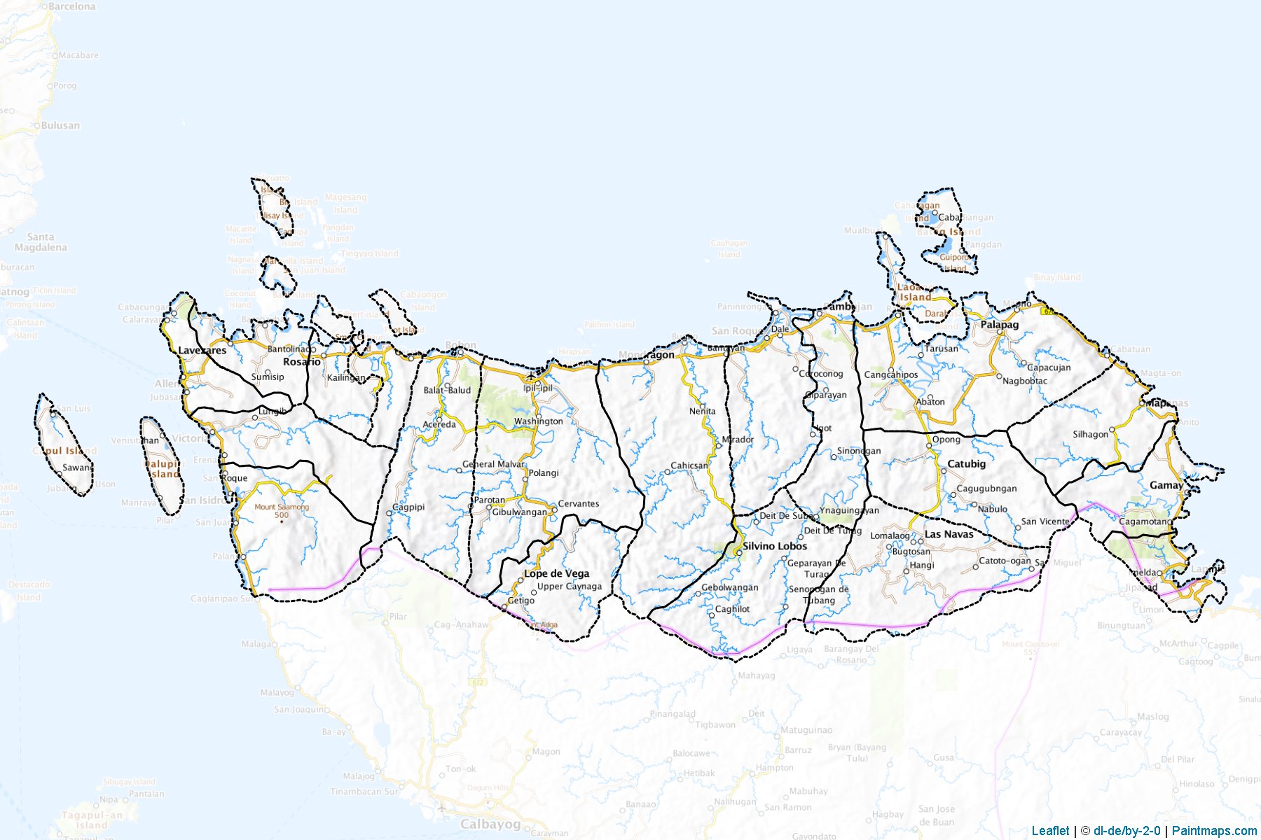 Northern Samar (Philippines) Map Cropping Samples-1