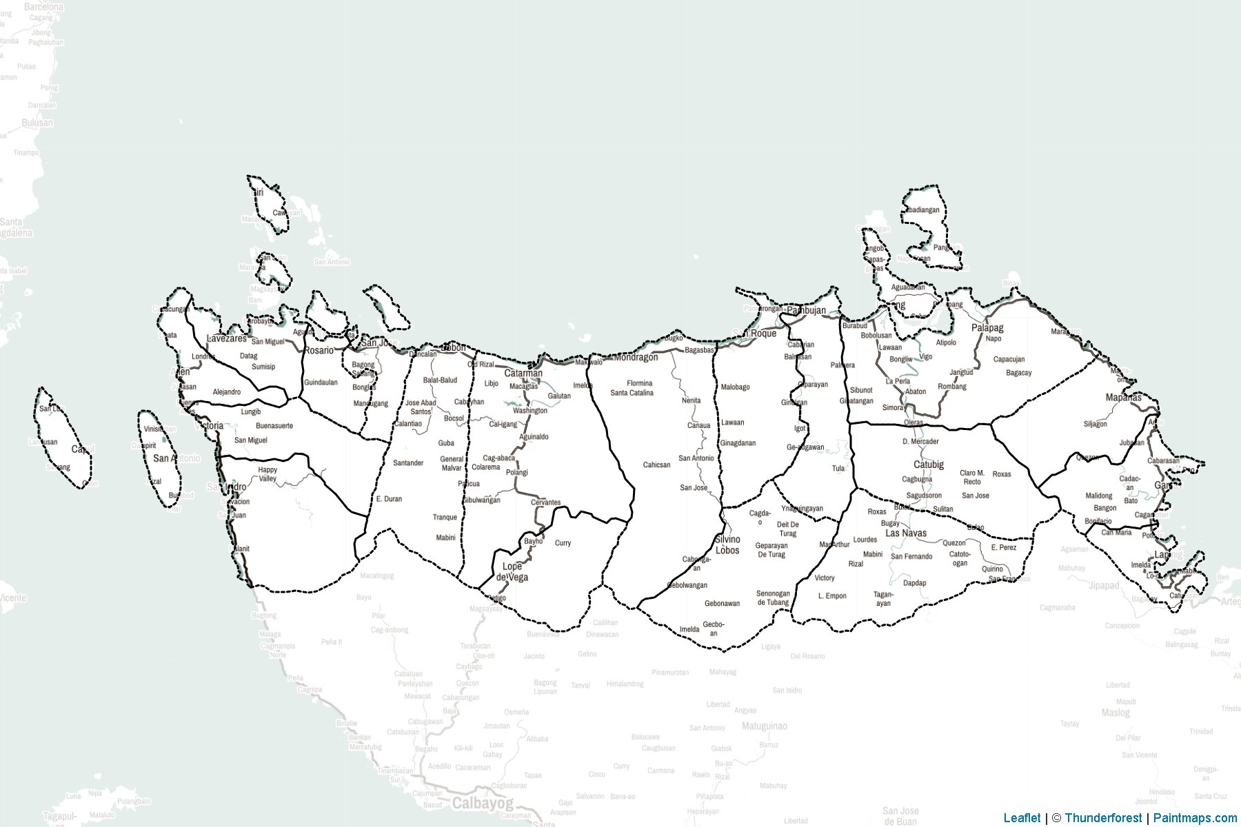 Northern Samar (Philippines) Map Cropping Samples-2