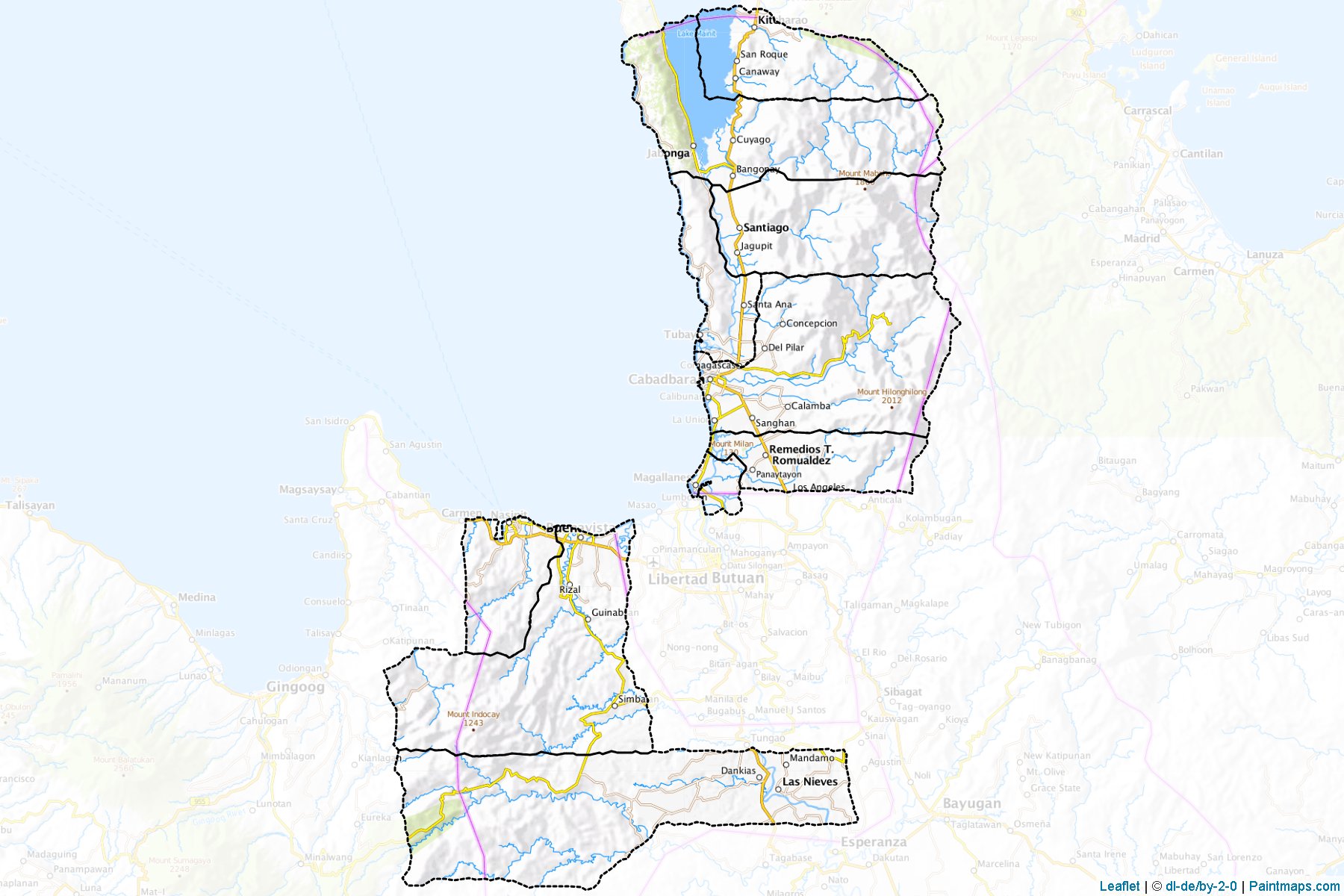 Agusan del Norte (Philippines) Map Cropping Samples-1