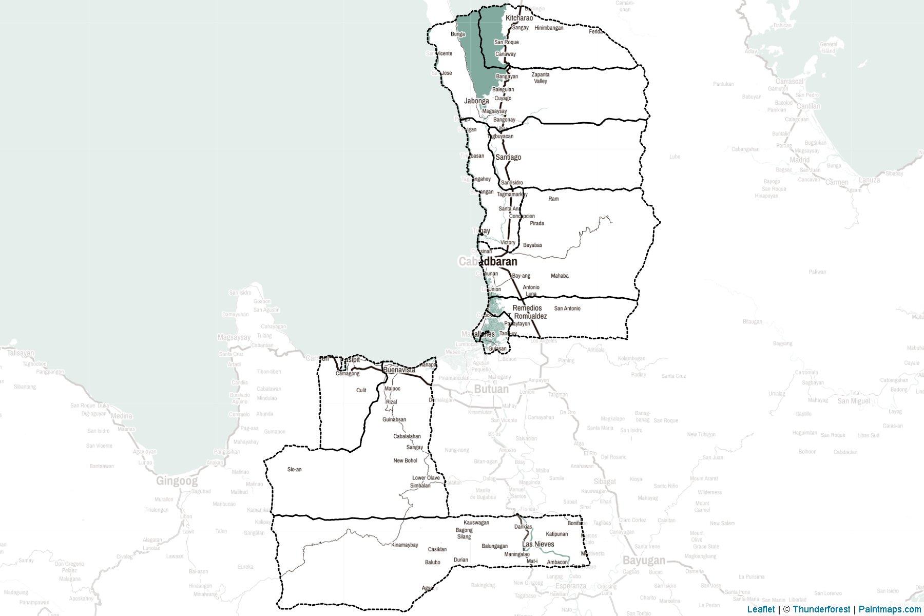 Agusan del Norte (Philippines) Map Cropping Samples-2