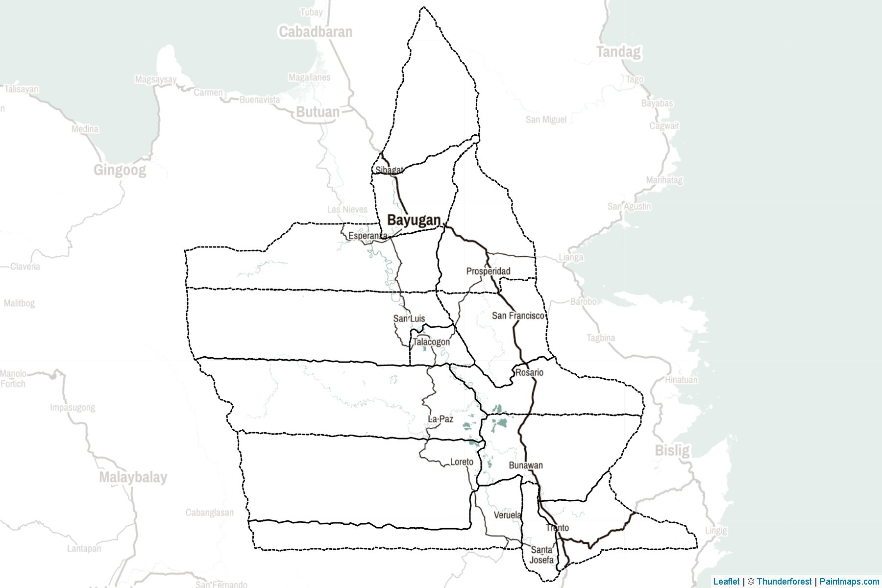 Agusan del Sur (Filipinler) Haritası Örnekleri-2