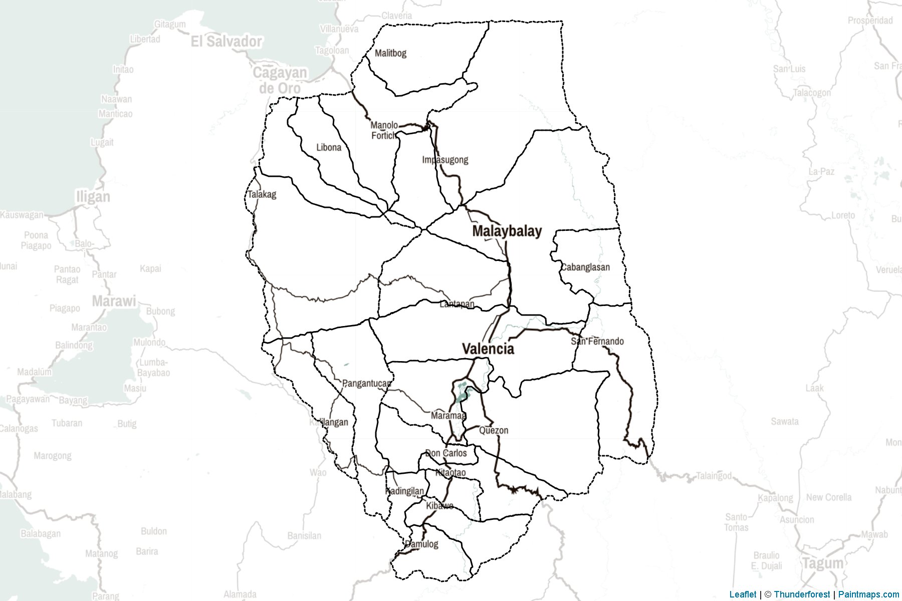 Bukidnon (Philippines) Map Cropping Samples-2