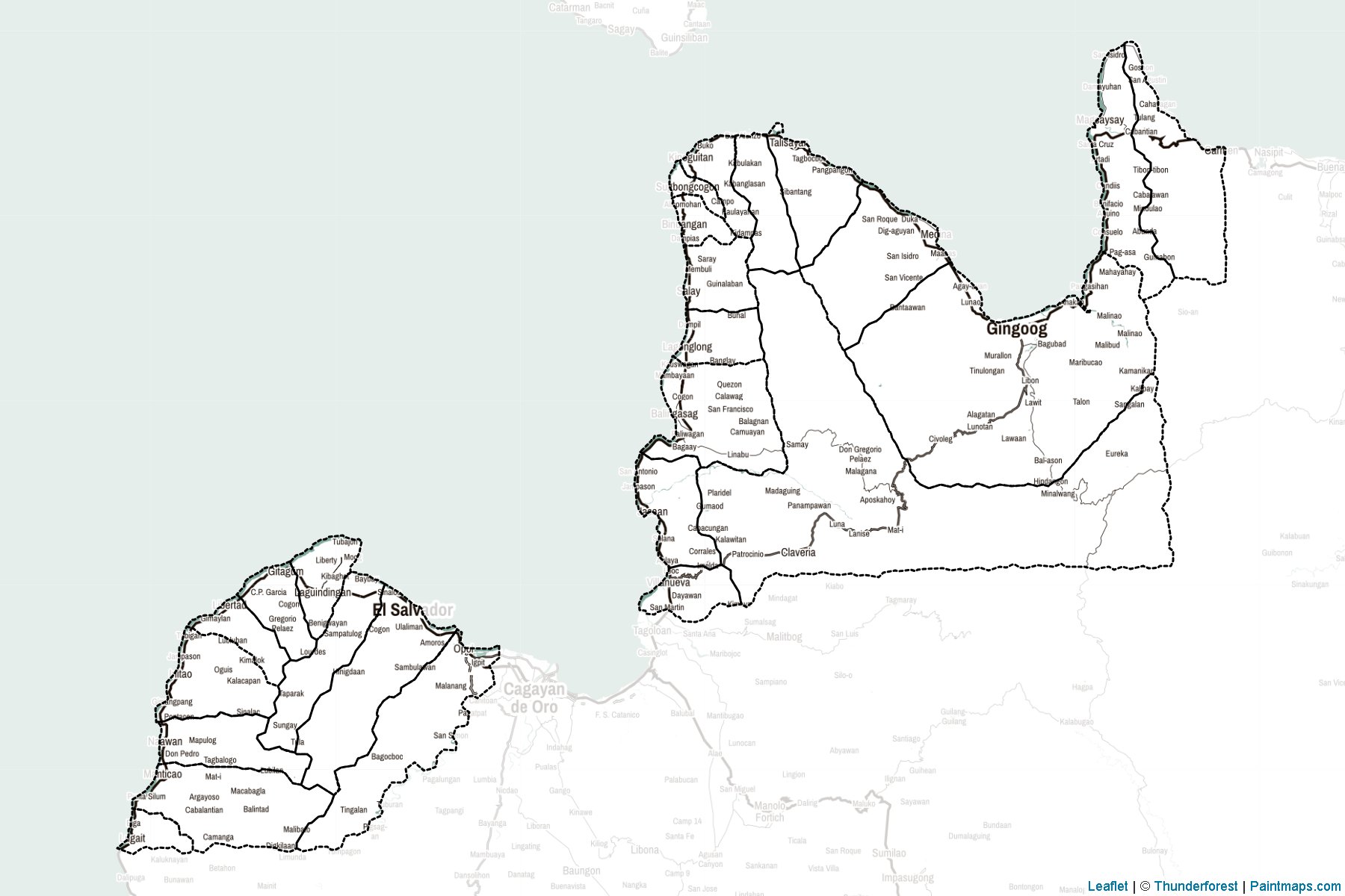 Misamis Oriental (Philippines) Map Cropping Samples-2