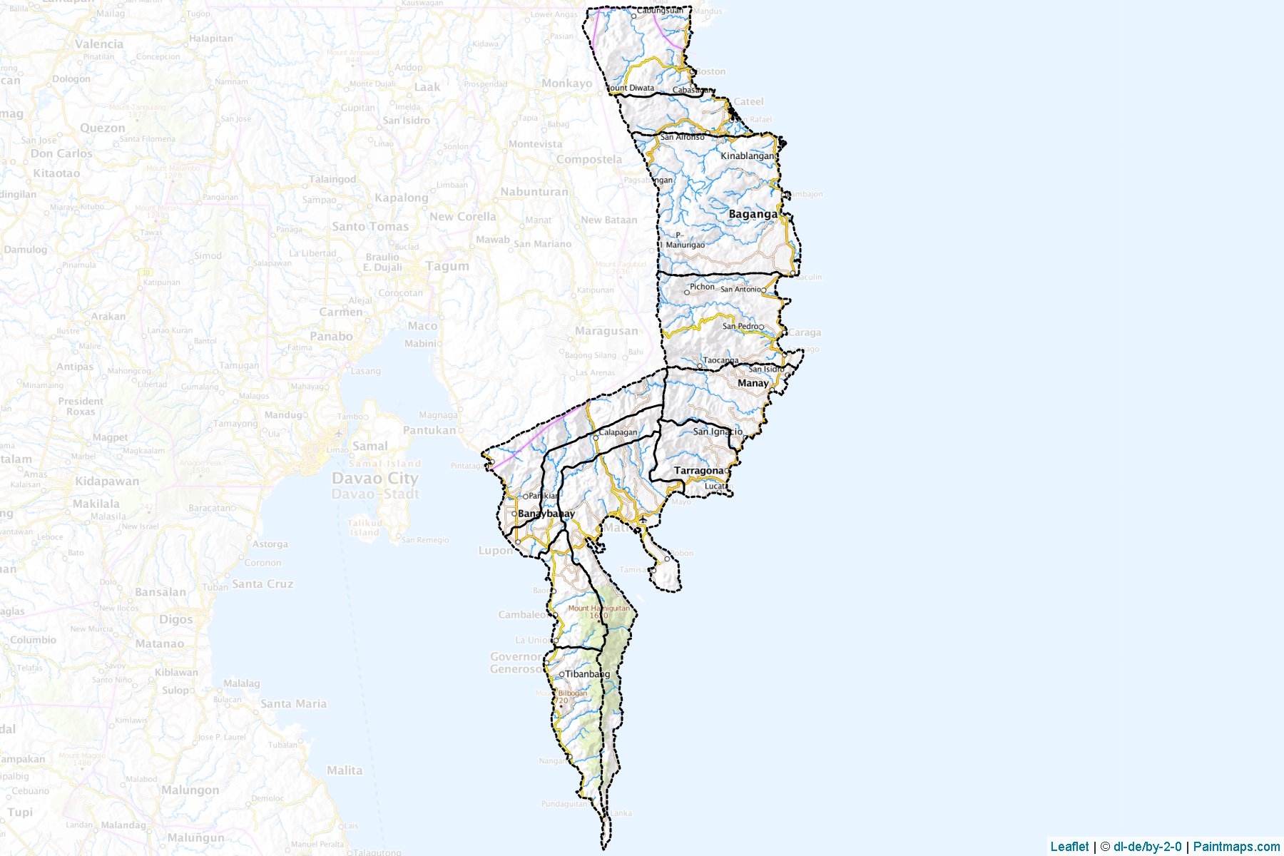 Davao Oriental (Philippines) Map Cropping Samples-1