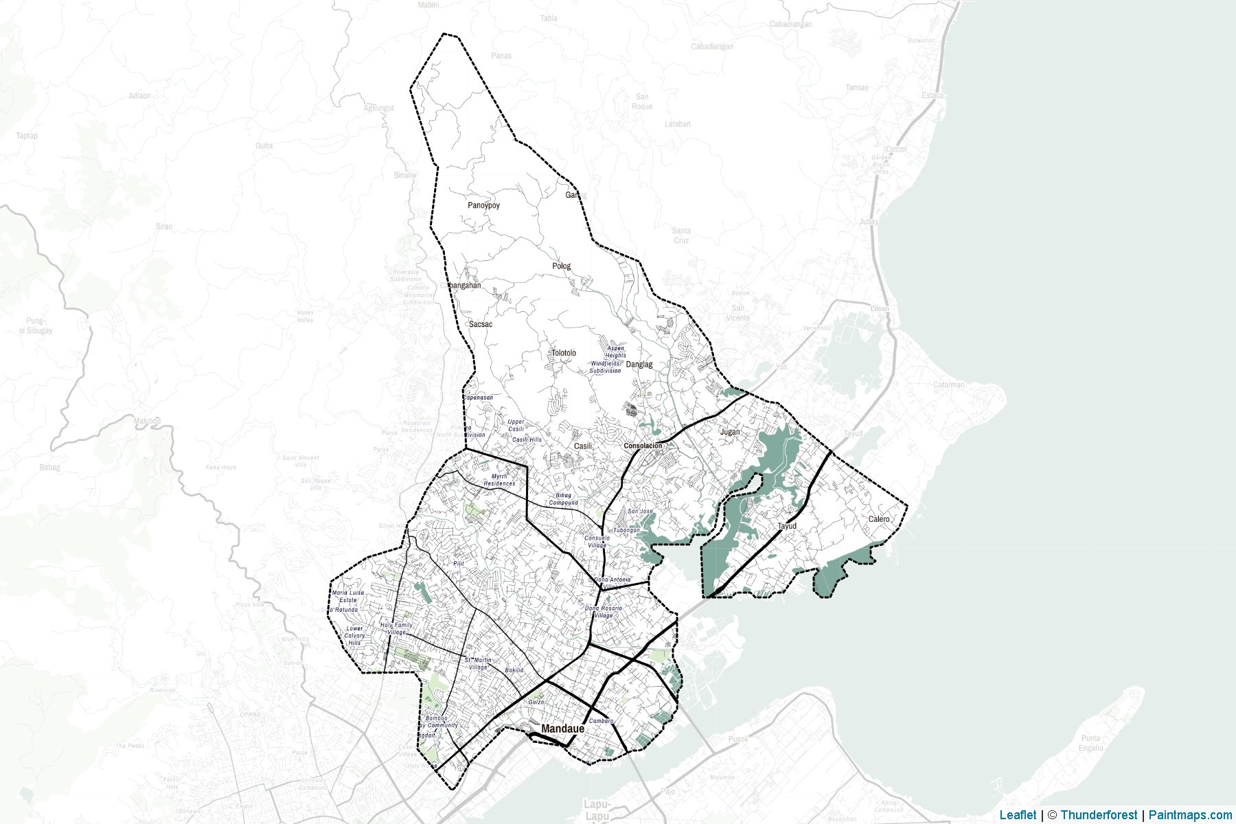 Central Visayas (Philippines) Map Cropping Samples-2