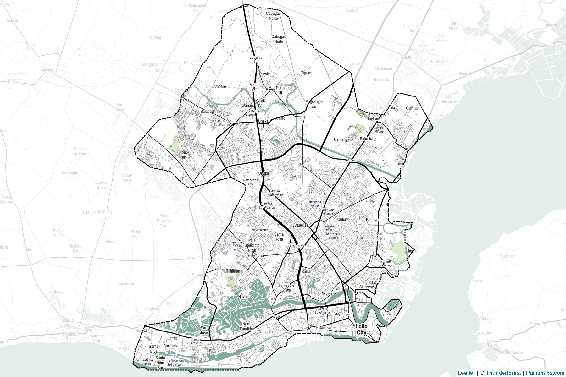 Western Visayas (Philippines) Map Cropping Samples-2