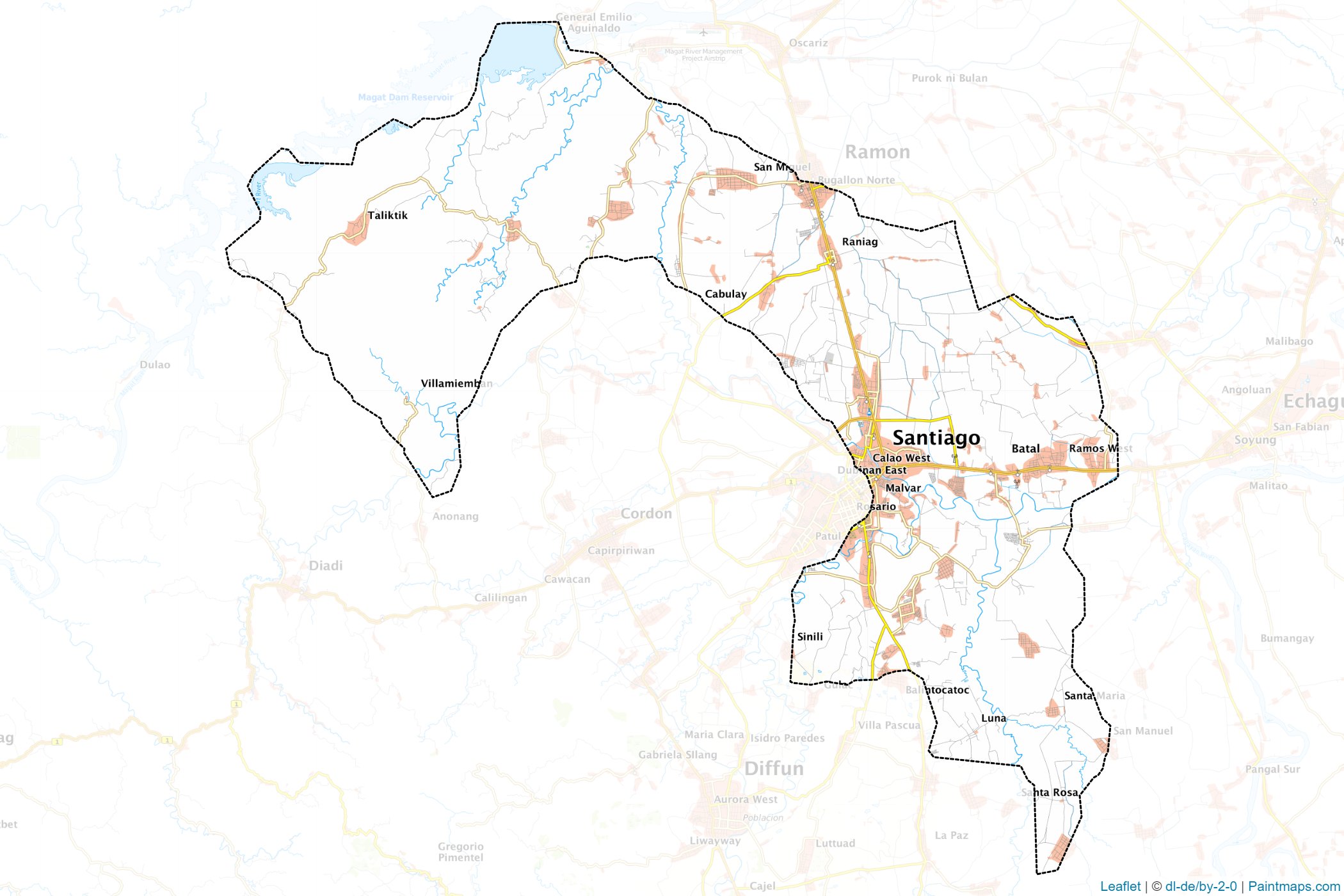 Muestras de recorte de mapas Santiago (Filipinas)-1