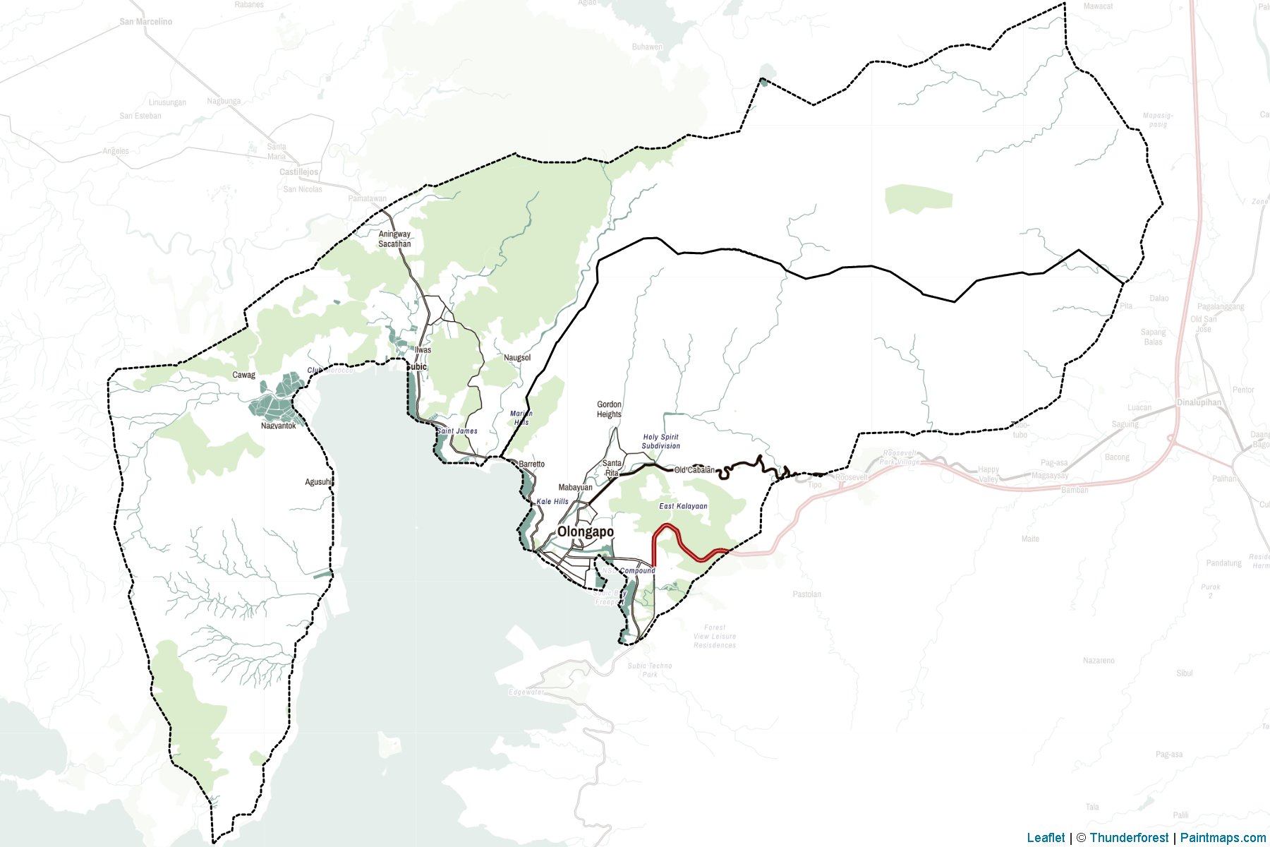 Central Luzon (Philippines) Map Cropping Samples-2